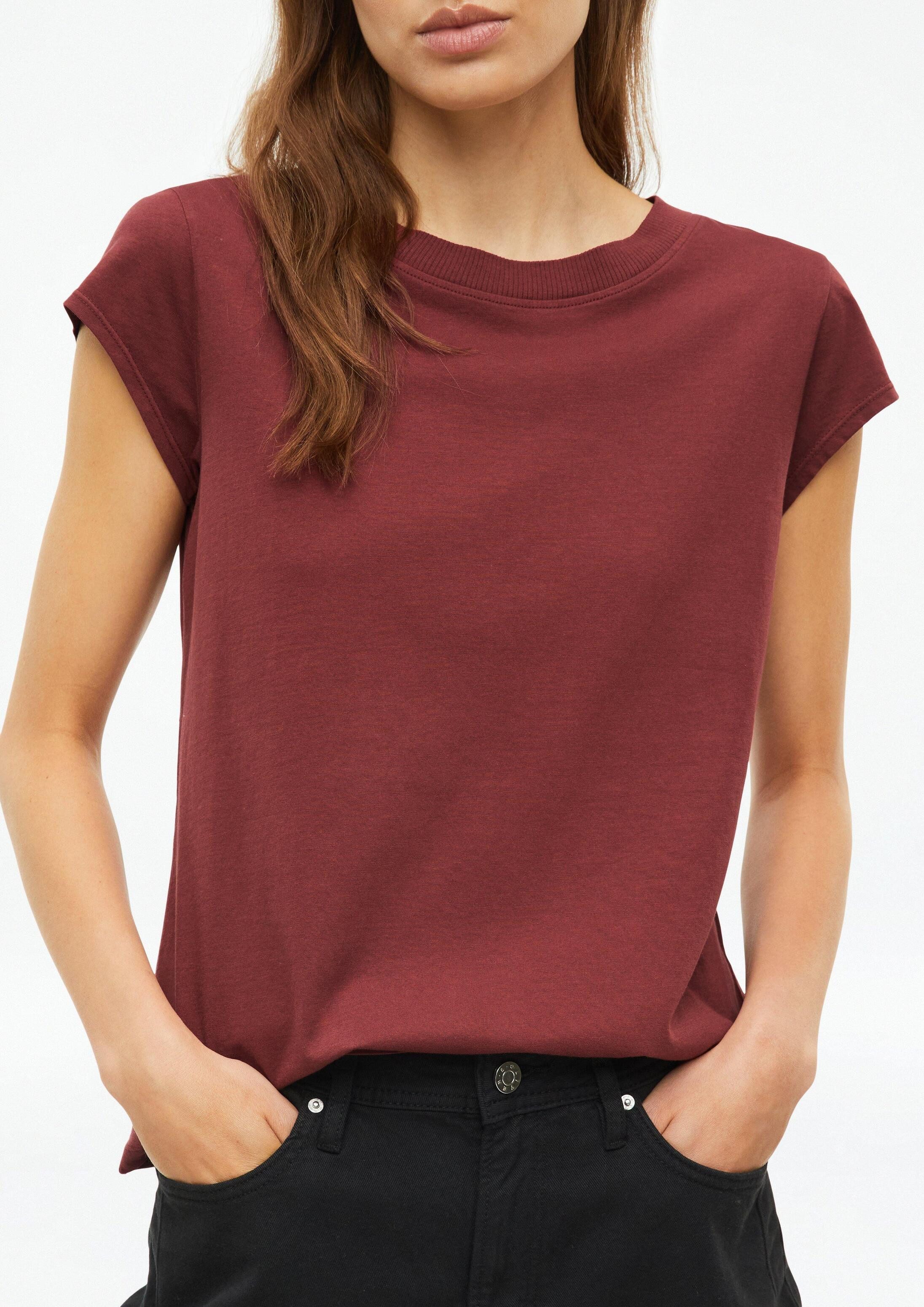 s.Oliver Kurzarmshirt T-Shirt Baumwollshirt mit Rundhalsauschnitt und Garment Dye – Bild 4 von 5