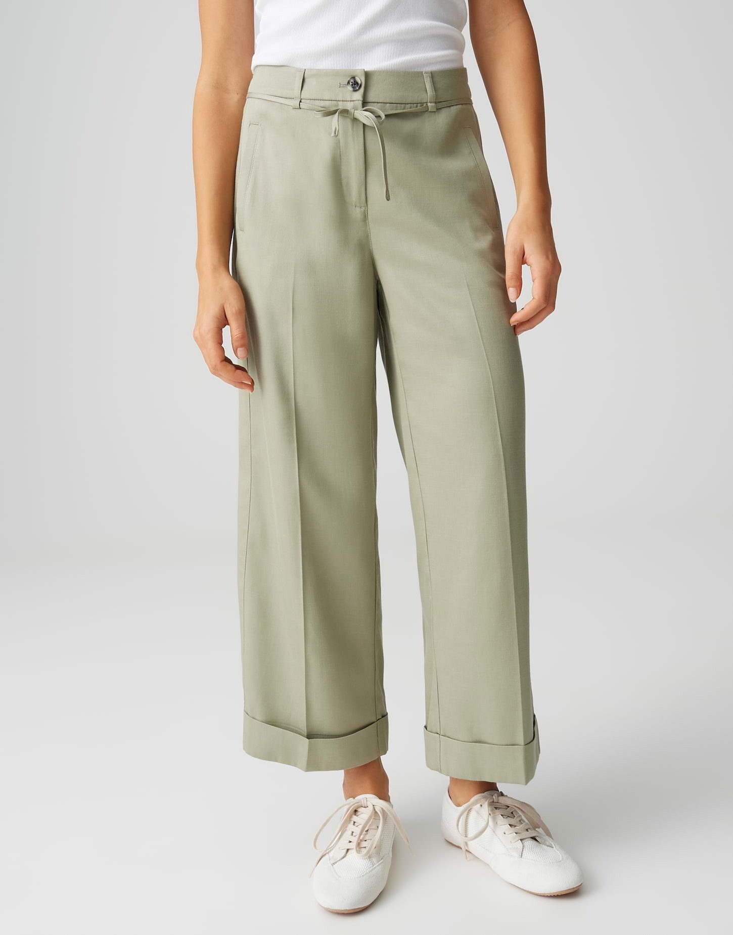 OPUS Stoffhose Relaxed City Pants aus Lyocell Cotton Mix Weiter, gerader Be günstig online kaufen
