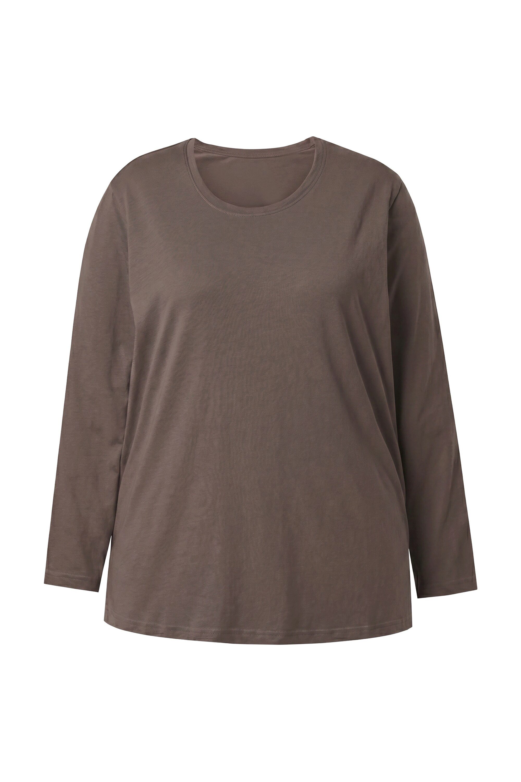 Ulla Popken T-Shirt Shirt Relaxed Rundhalsausschnitt Langarm – Bild 2 von 4
