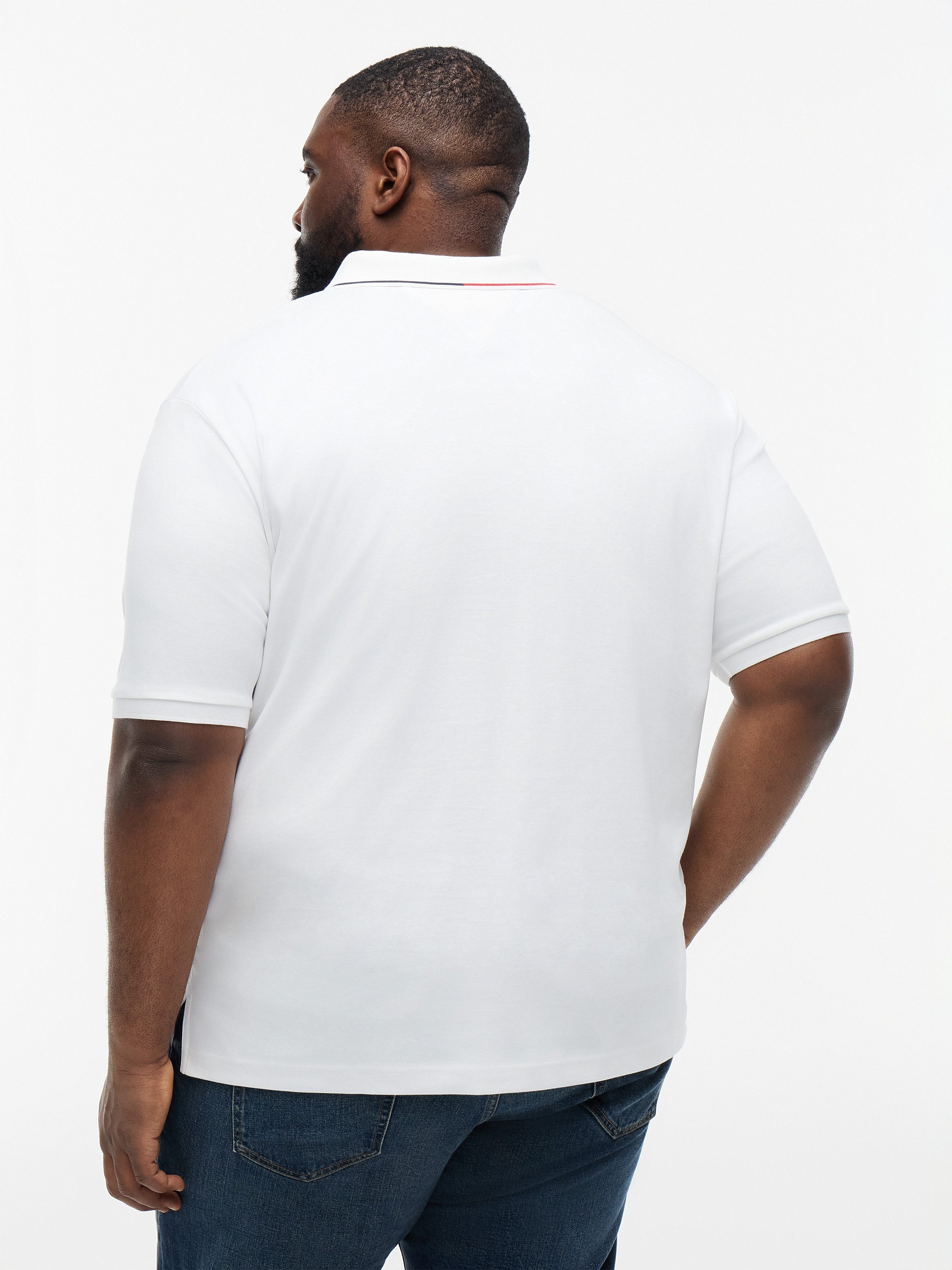 Tommy Hilfiger Big & Tall Poloshirt BT-LIQUID COTTON TIPPED SLIM-B aus Baumwolle
