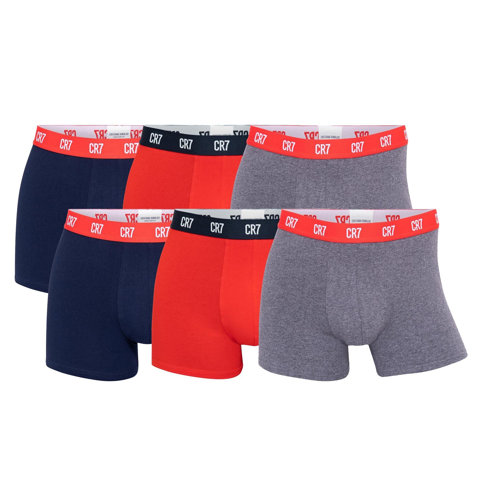 CR7 Boxer Herren Boxershort 6er Pack Baumwolle (Packung, 6er Pack)