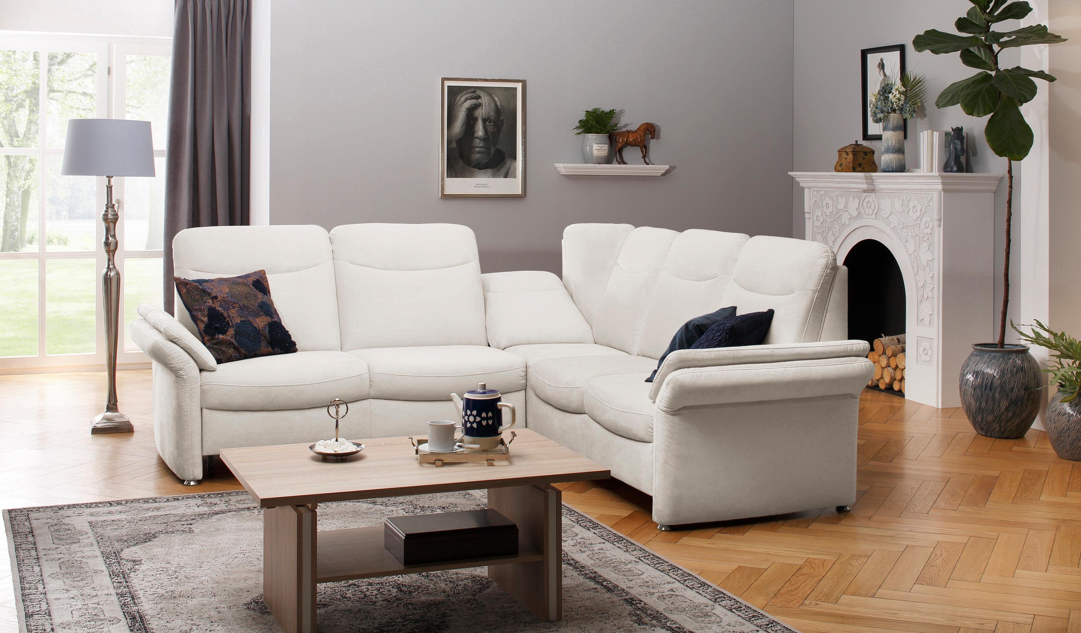 Home affaire Ecksofa "Tahoma L-Form" mit Armlehnfunktion, wahlweise Bettfun günstig online kaufen