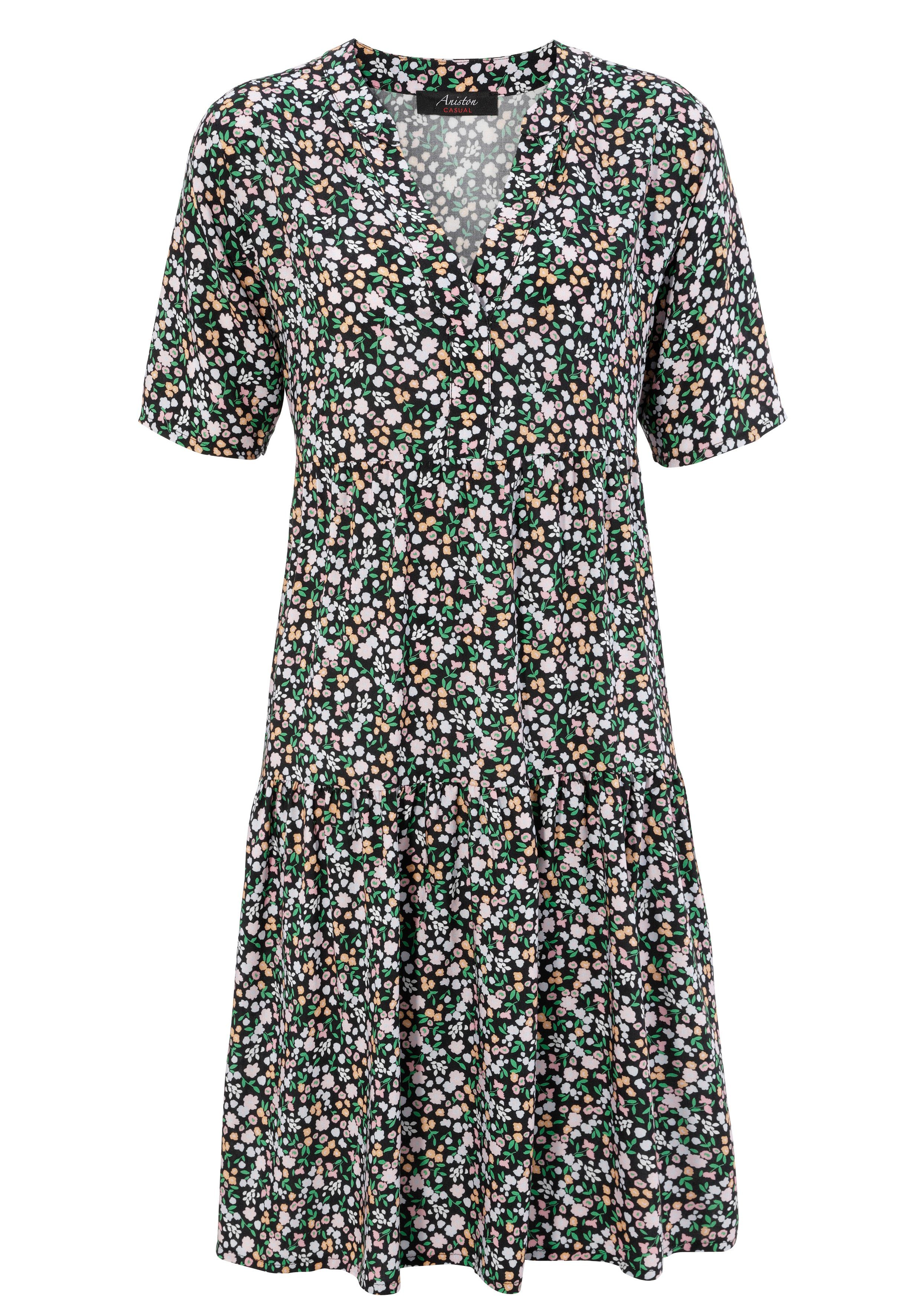 Aniston CASUAL Sommerkleid mit buntem Minimal-Blumendruck – Bild 5 von 5