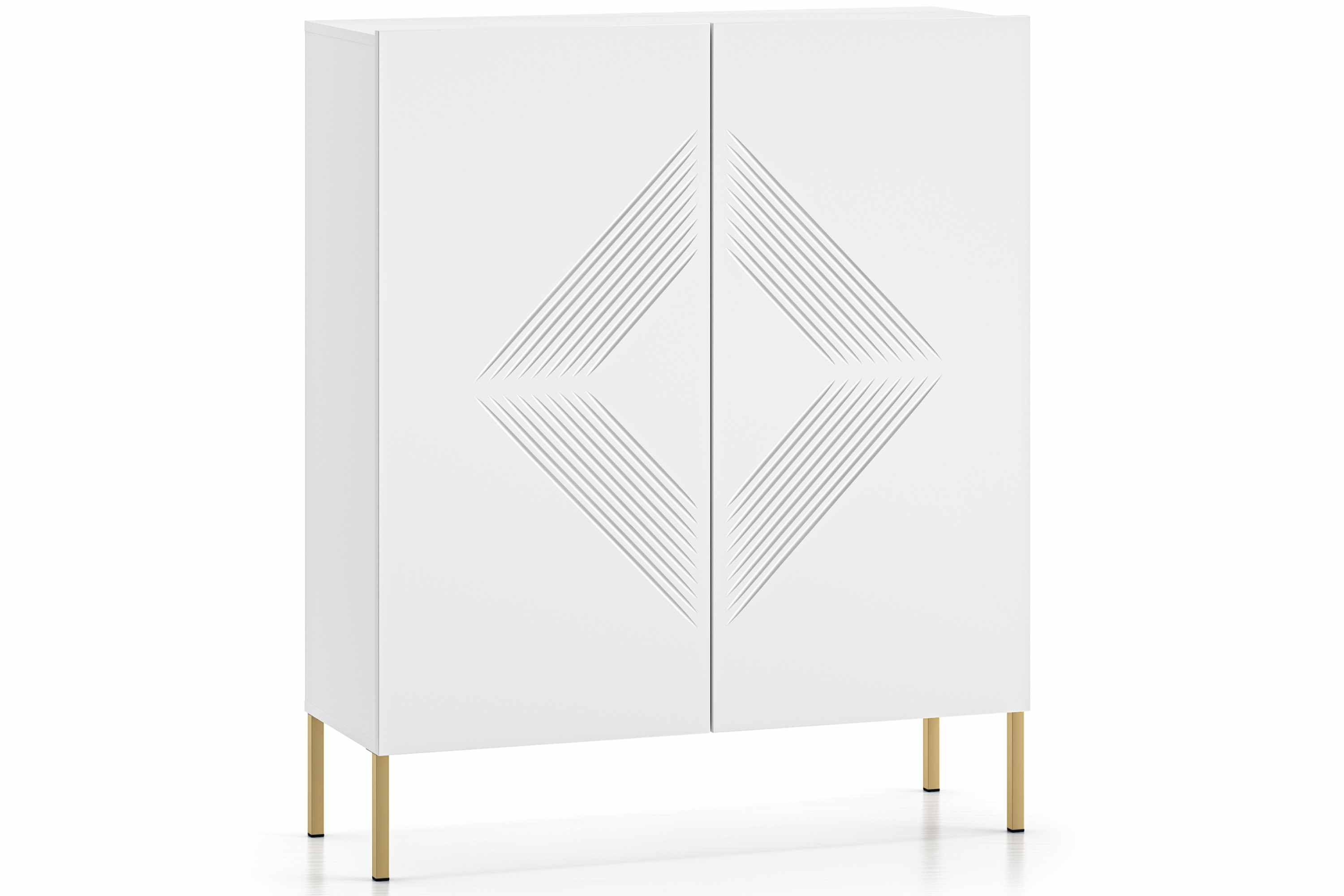 KONSIMO® Kommode NEBRO Kommode mit Türen, hergestellt in der EU, Soft-Close-Funktion, hohe Metallfüße