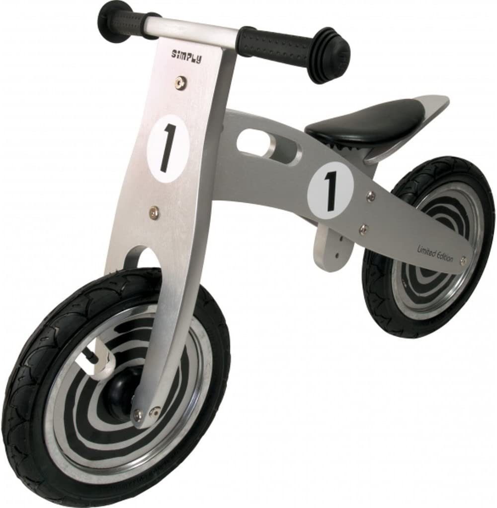 • EDITION Kinder Laufrad Balance Luftreifen LeNoSa / LIMITED bike • Silber Holz