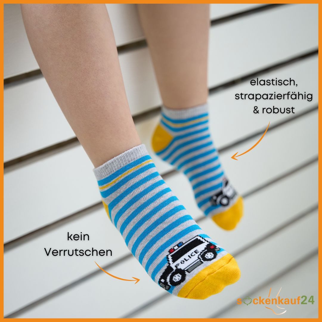 sockenkauf24 Sneakersocken 10 Paar Kinder Sneaker Socken Jungen & Mädchen Baumwolle Kindersocken (56566, 23-26) WP – Bild 2 von 5