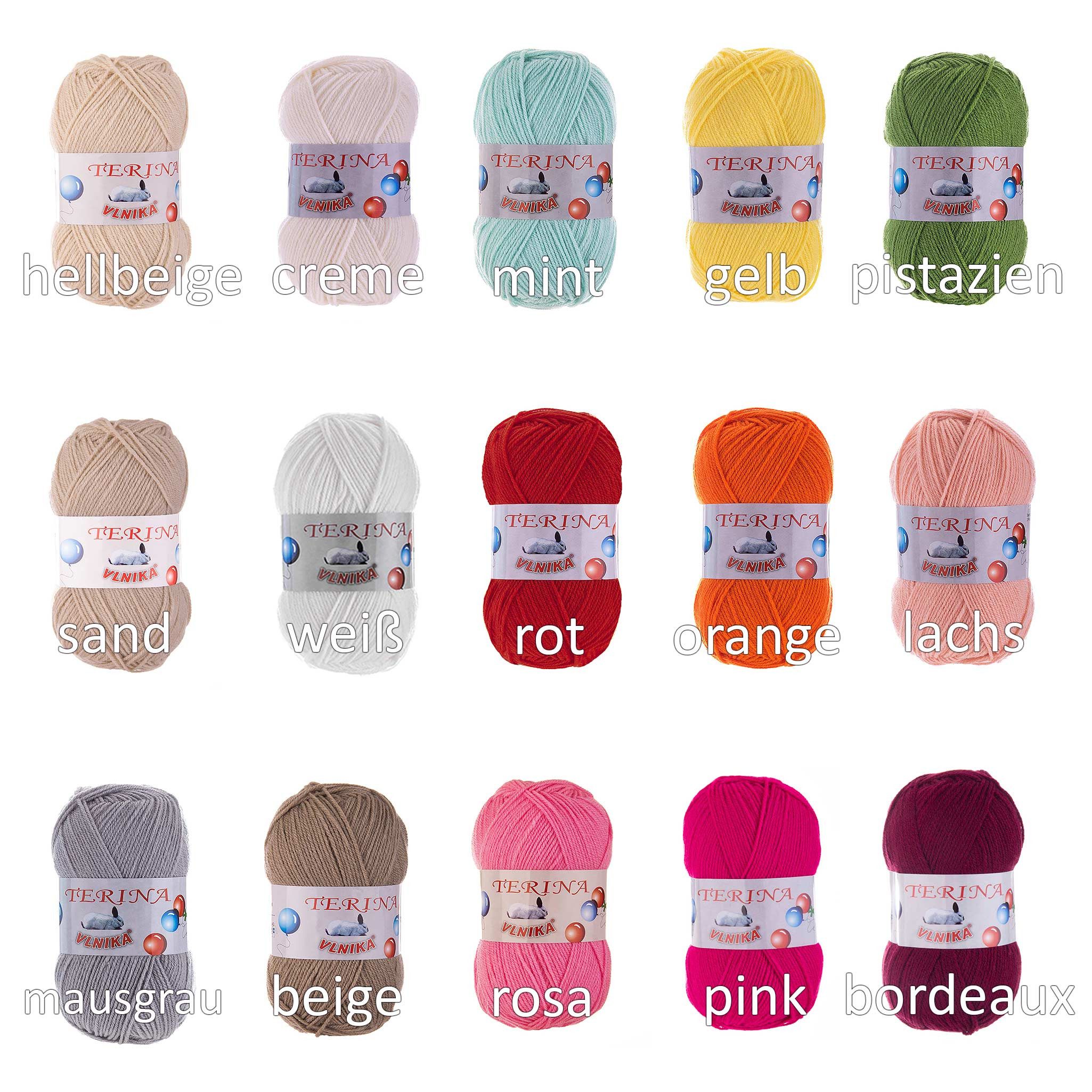 Kartopu 5 x 100g Terina Acrylgarn Klassikgarn Strickgarn Häkeln Schulgarn Häkelwolle, 300 m (Sparpaket mit 5 Knäulen, 5-St), mausgrau