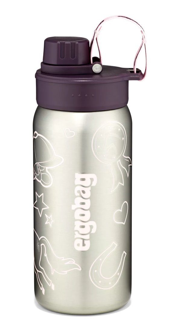 ergobag Trinkflasche Edelstahl Trinkflasche, auslaufsicher und kohlensäuregeeignet