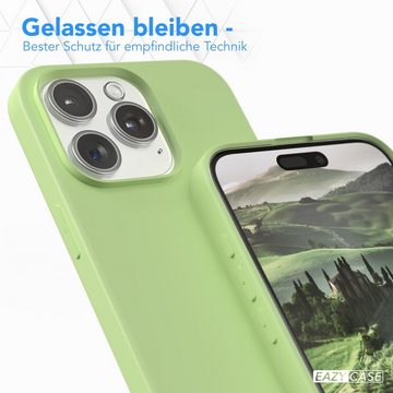 EAZY CASE Handyhülle TPU Hülle für Apple iPhone 15 Pro Max 6,7 Zoll, Smart Slimcover Matt Silikon Schutzhülle mit Kameraschutz tpu Grün