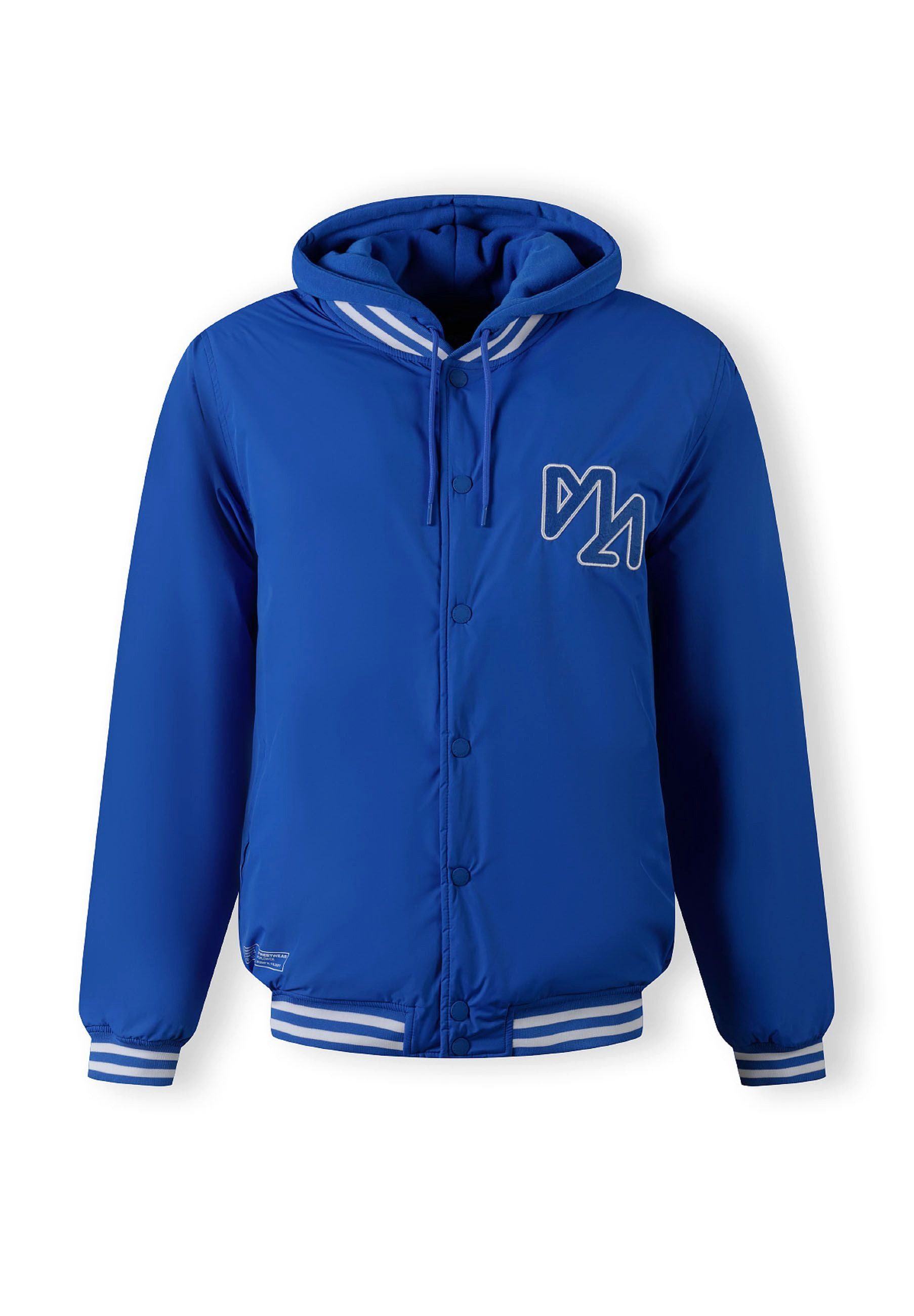MINOTI Collegejacke für Herren mit abnehmbarer Kapuze Streifenbündchen