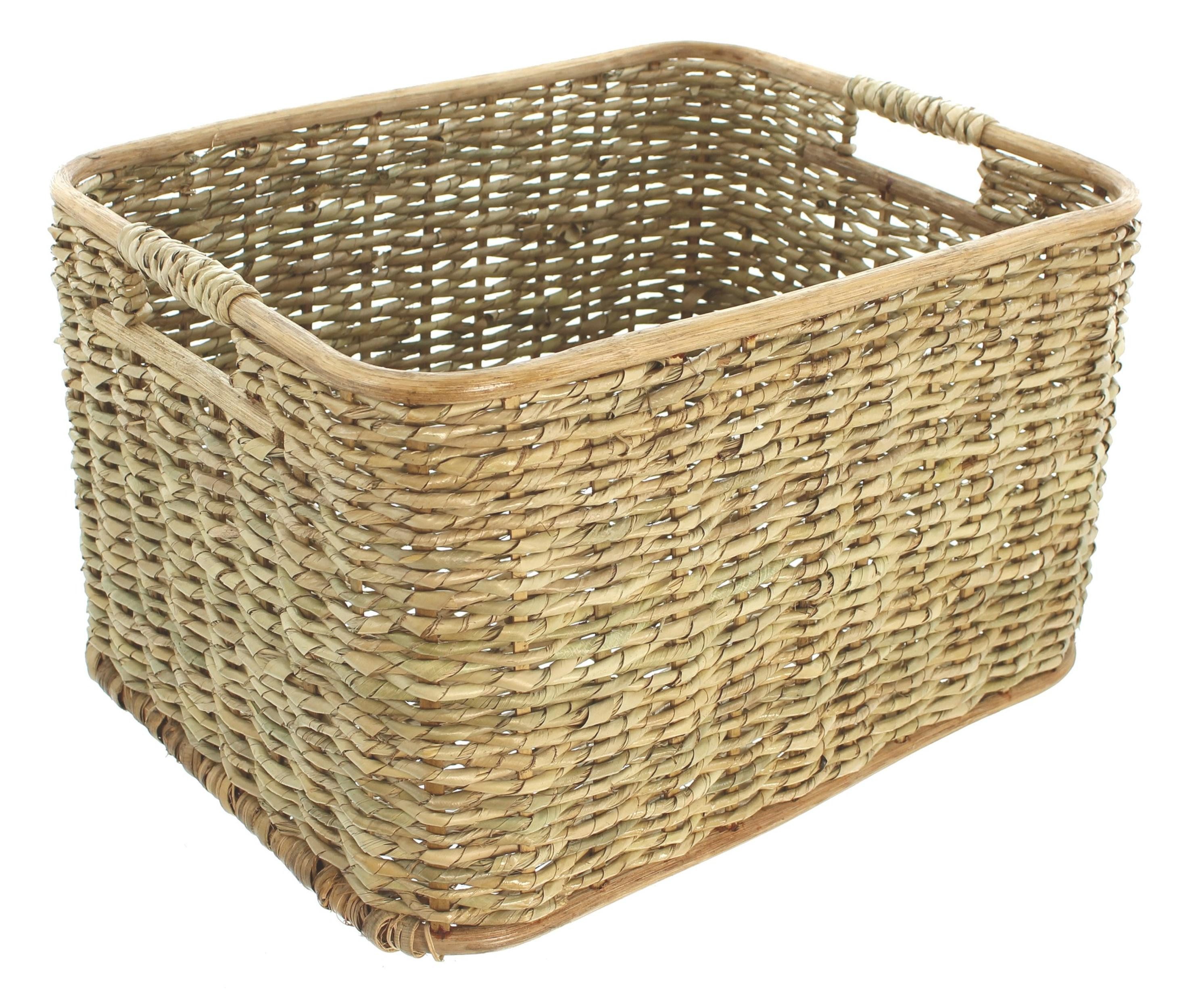 Flechtkorb Aufbewahrungskorb Rattan 46x36x28cm – Regalkorb