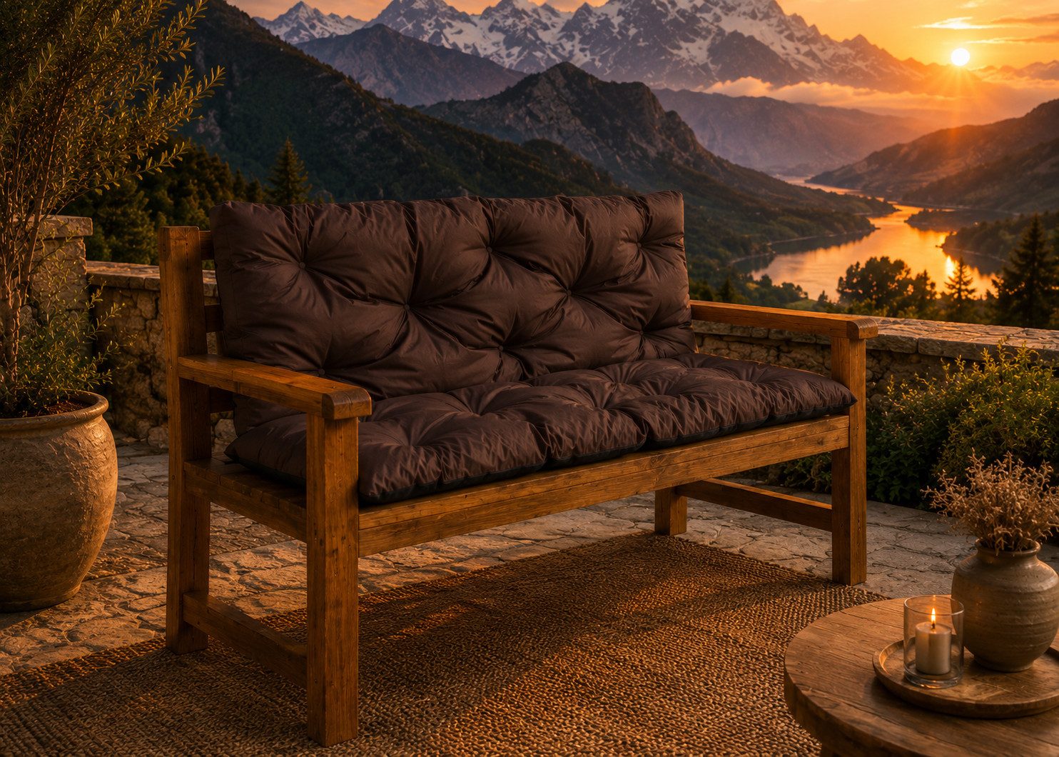 Best for Garden Dekokissen Wasserdichtes Outdoor Sitzkissen mit Rückenlehne Weic im Vergleich