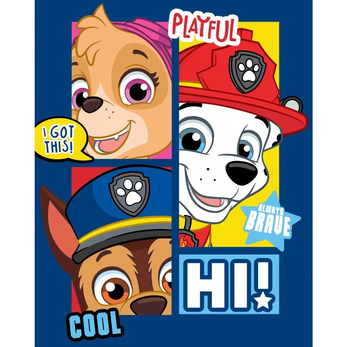 Wohndecke Paw Patrol Polardecke 100x140cm, PAW PATROL, Geschenkidee für Mädchen und Jungen