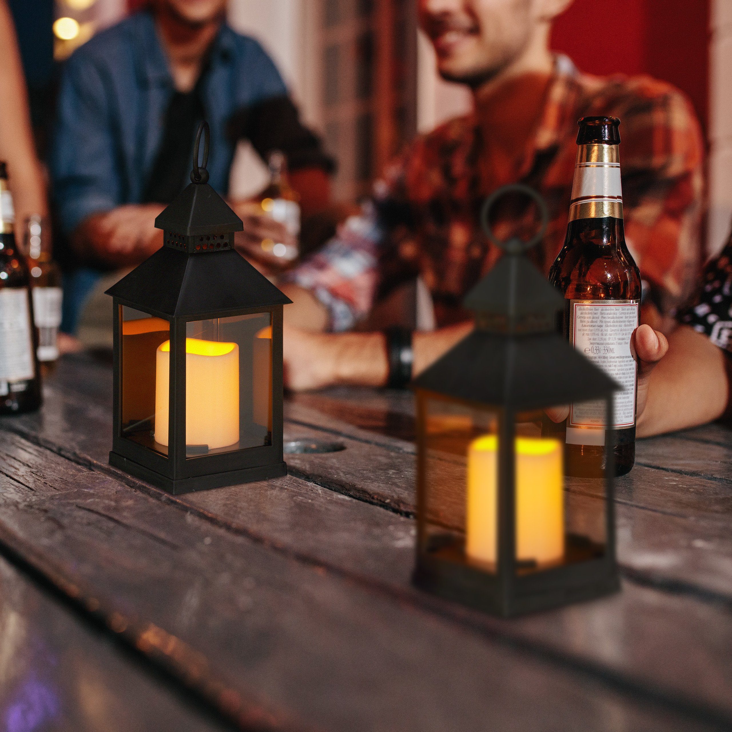 relaxdays LED Laterne 4 x LED Laterne günstig online kaufen