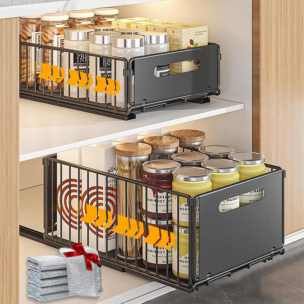 RWEUOQ Küchenorganizer-Set 2 Stück Ausziehbarer Schrank günstig online kaufen