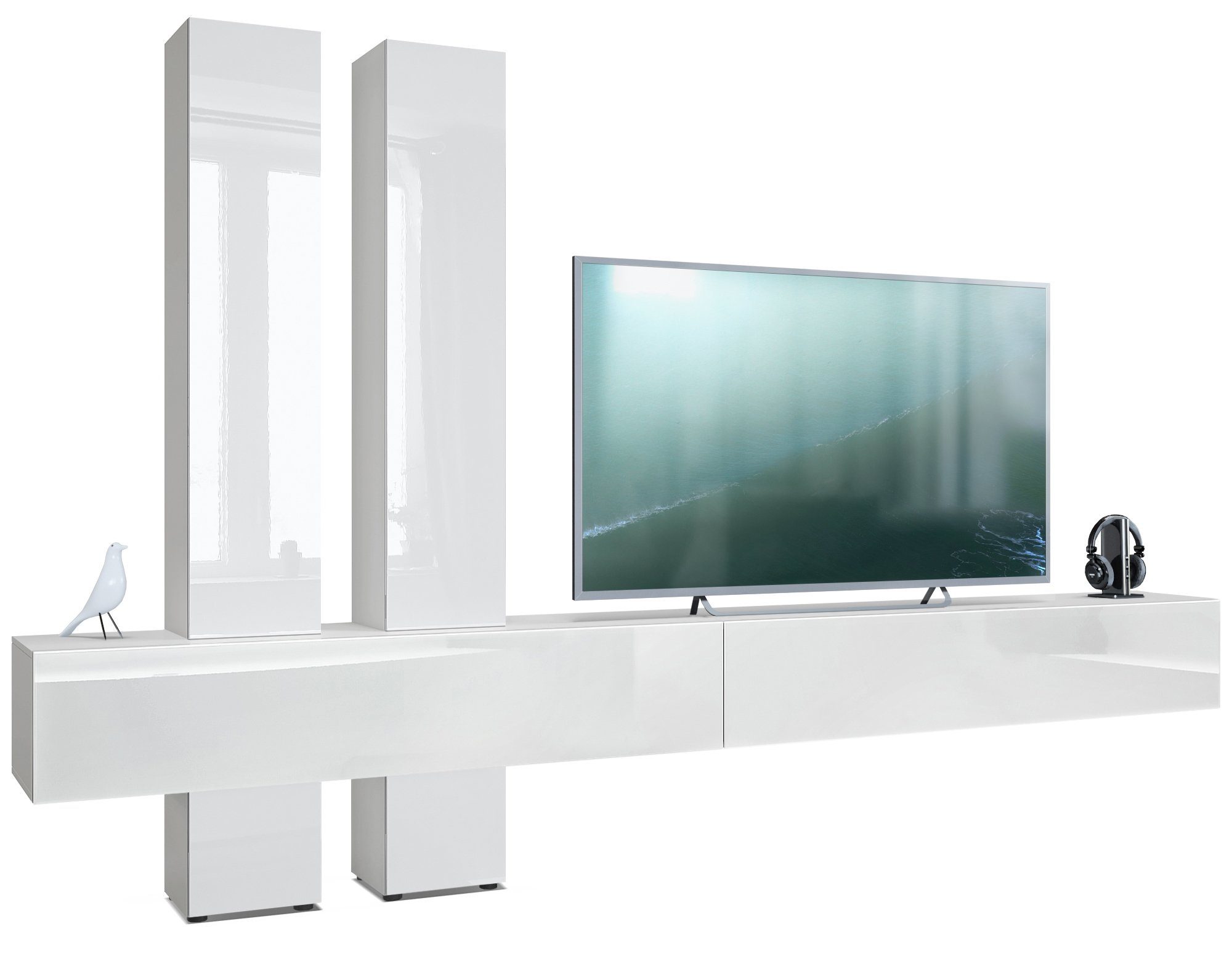 Vladon Wohnwand Moja, (Anbauwand, mit Rückwand günstig online kaufen