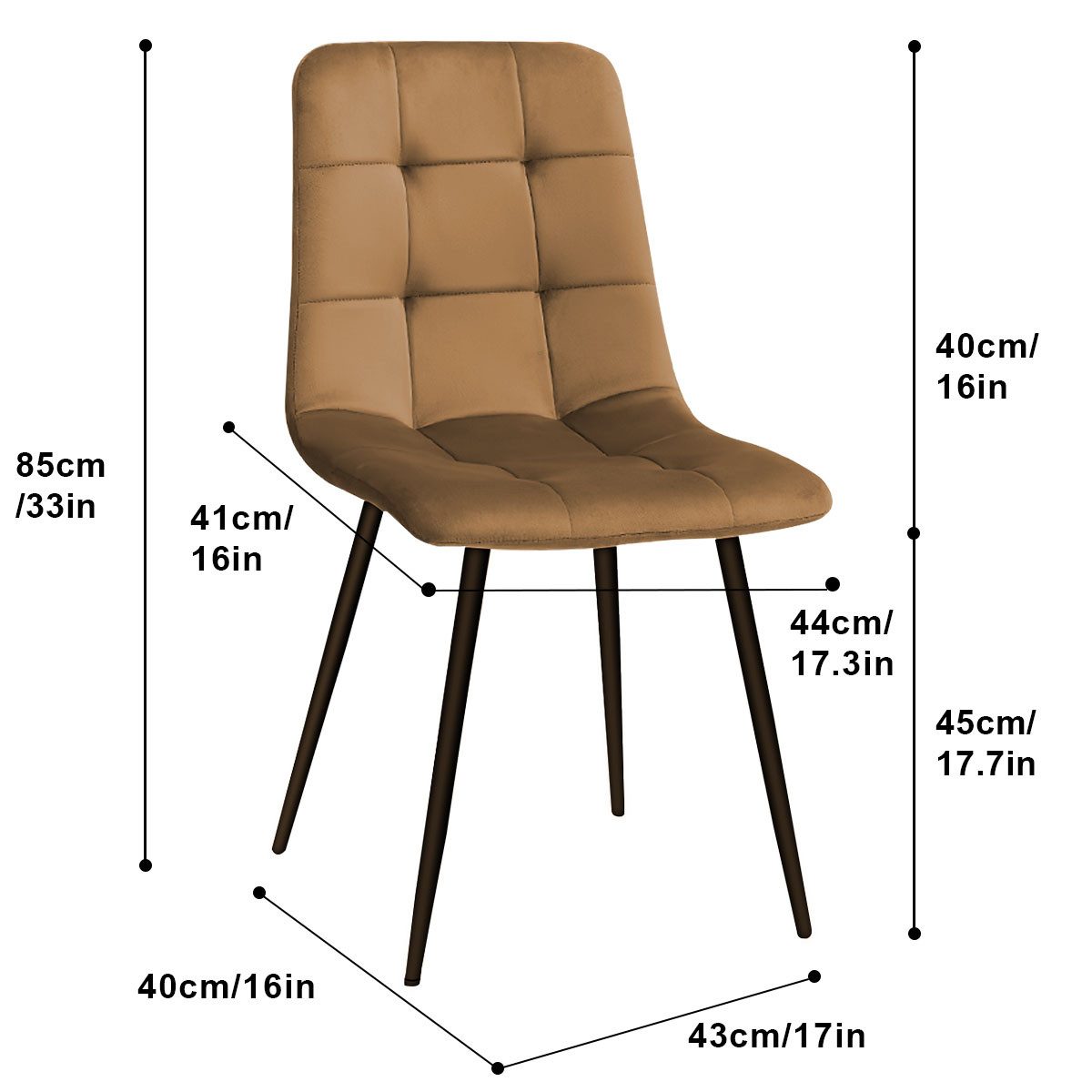 Simloveve Küchenstuhl 2er/4er Set Esszimmerstühle Polsterstuhl günstig online kaufen