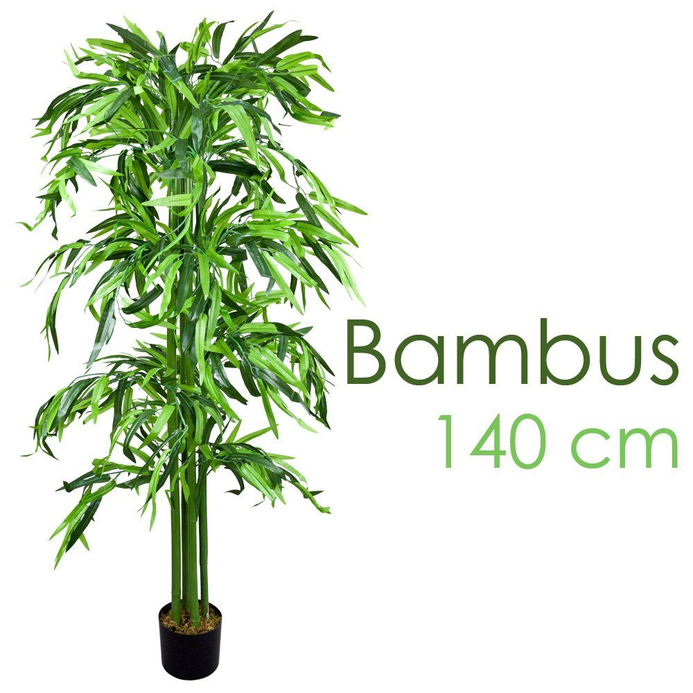 Kunstbambus Bambus Kunstpflanze Kunstbaum Künstliche Pflanze mit Echtholz 1 günstig online kaufen