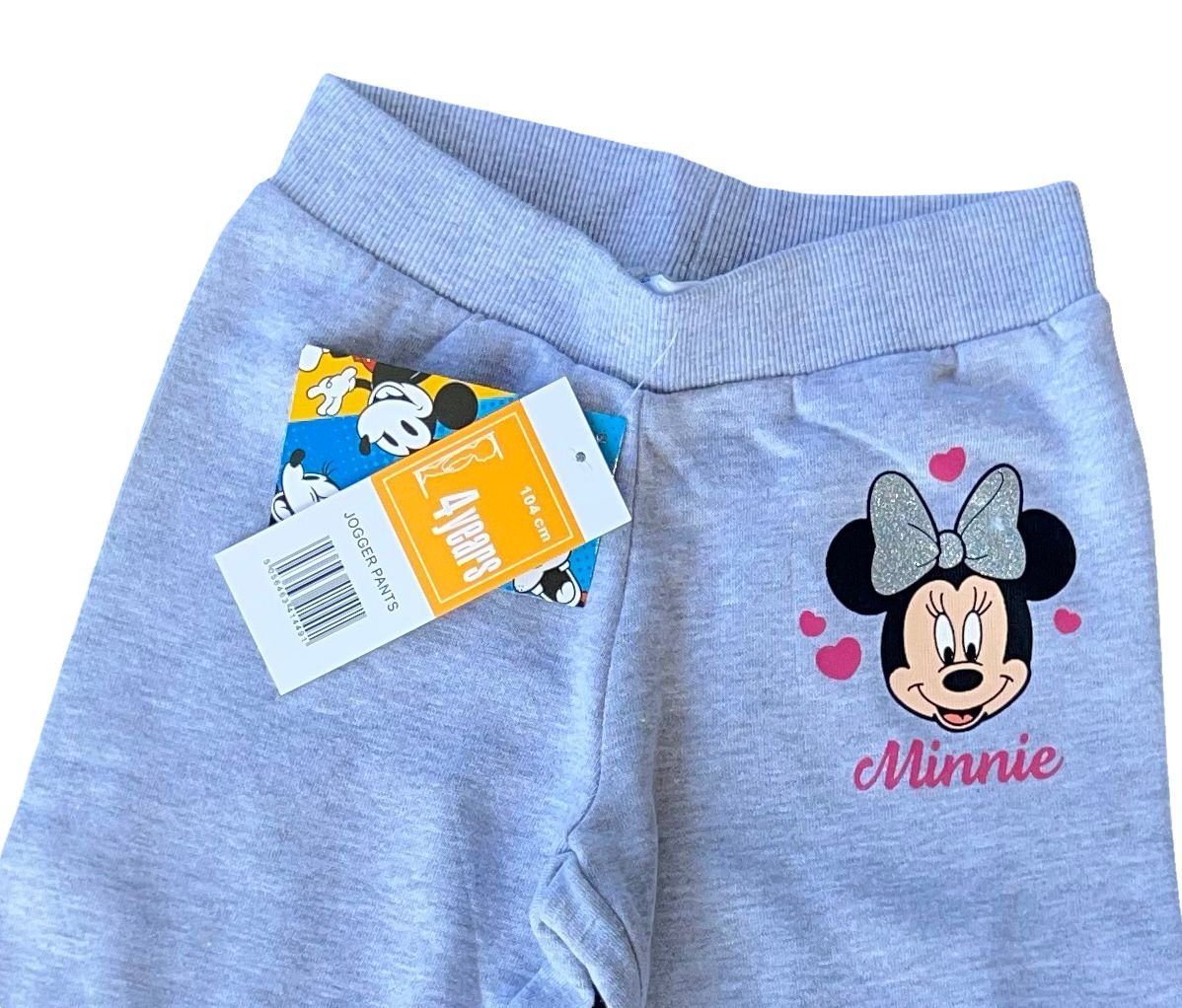 Disney Minnie Mouse Jogger Pants Minnie Mouse Mädchen Jogginghose Grau + Sky 98 104 110 116 128