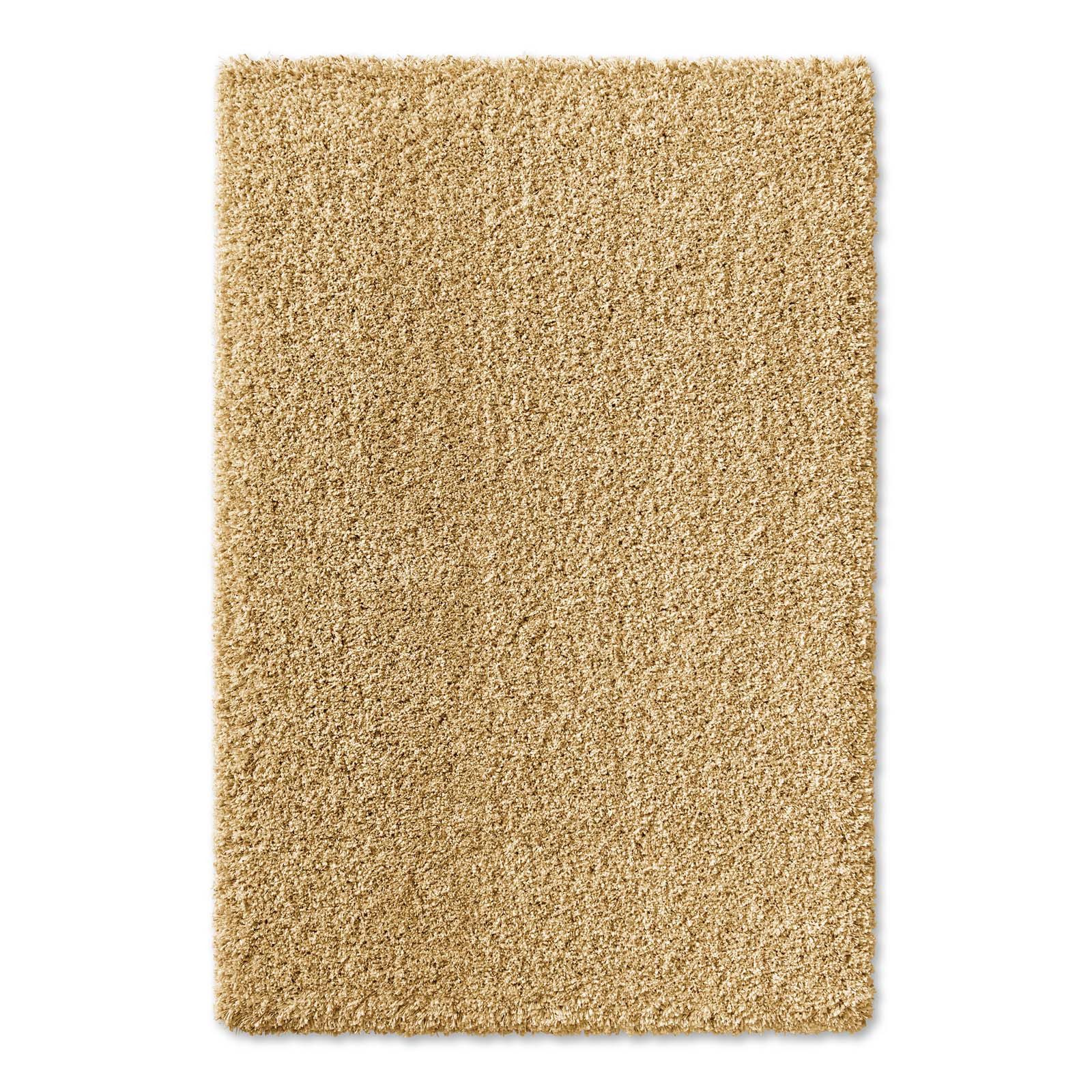 TaCa Home Langflor-Teppich Shaggy Teppich Langflor, rechteckig, Höhe: 60 mm, Schlafzimmer Kinderzimmer Wohnzimmer Esszimmer, gold - 80 x 230 cm