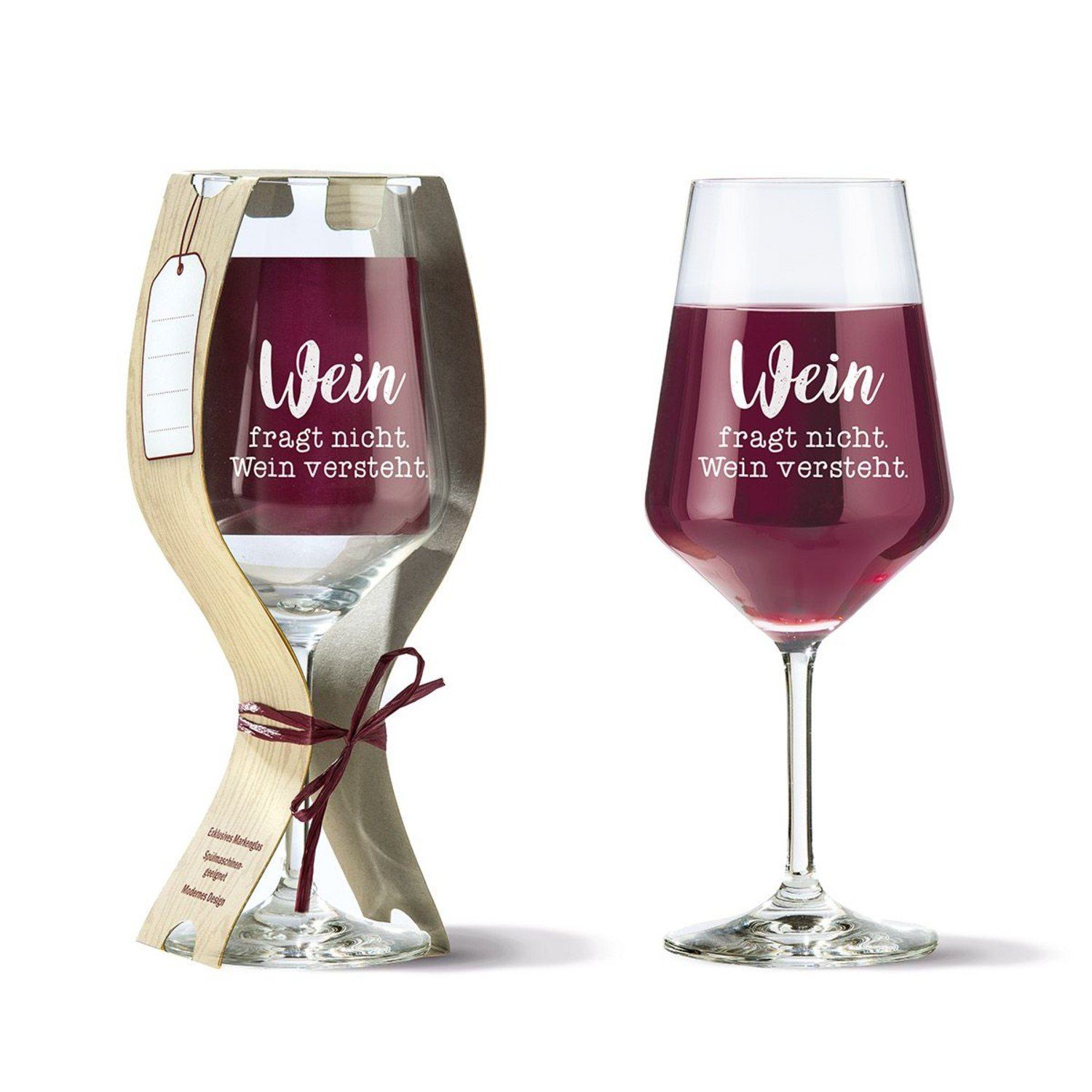 Rotweinglas Glas Weinglas 'Wein fragt ...' 500ml