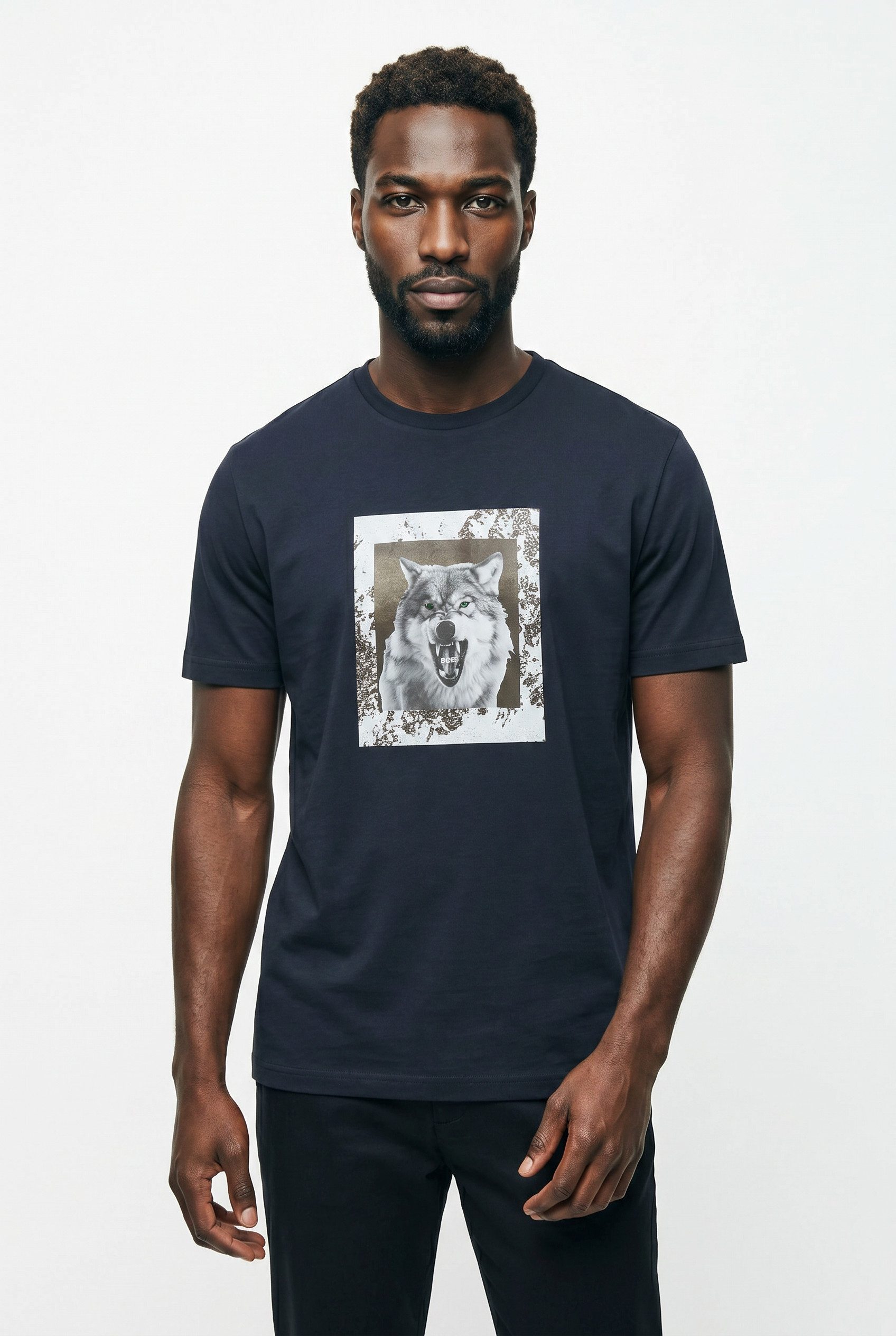 BOSS ORANGE T-Shirt Te lupo runder Ausschnitt, regular fit, Fotodruck