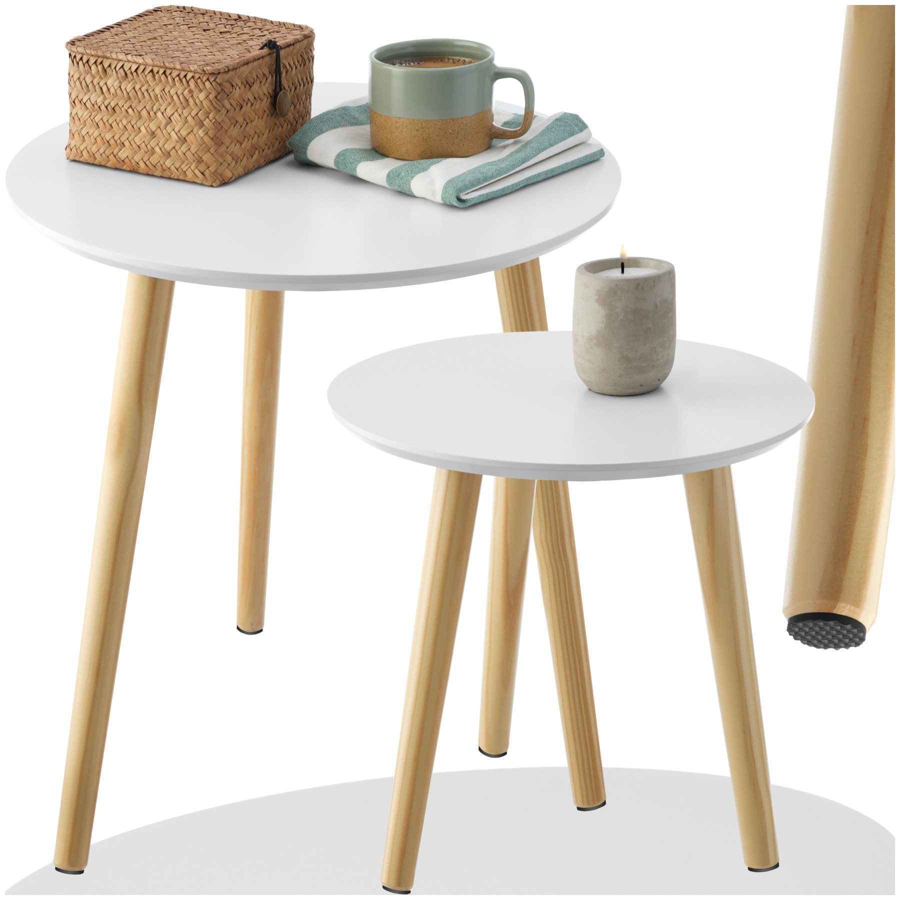 tectake Beistelltisch 2er Set Beistelltisch (1-St., günstig online kaufen