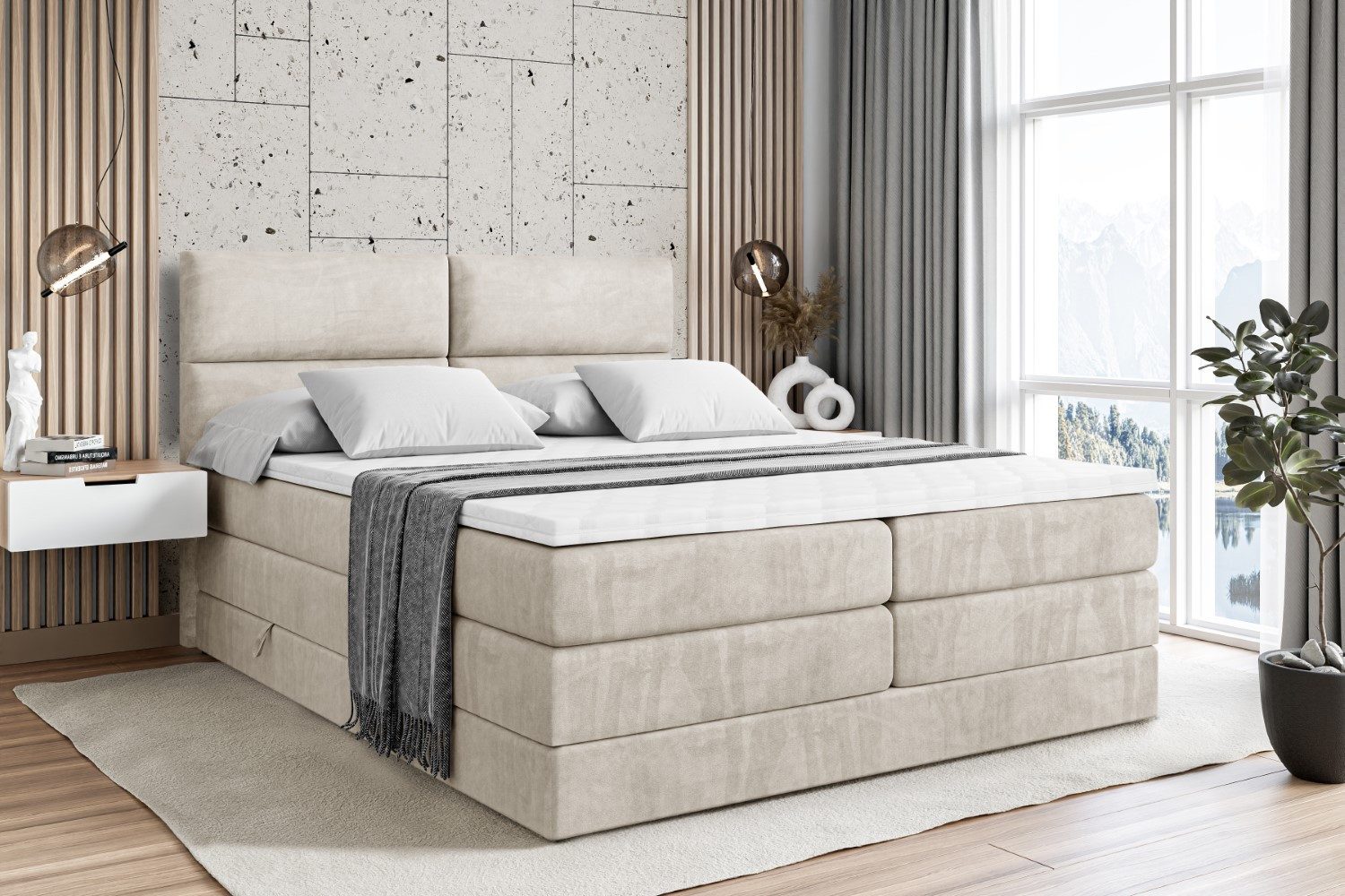 ALTDECOR Boxspringbett BOXI3 KING (Multipocket-Matratze H4, günstig online kaufen