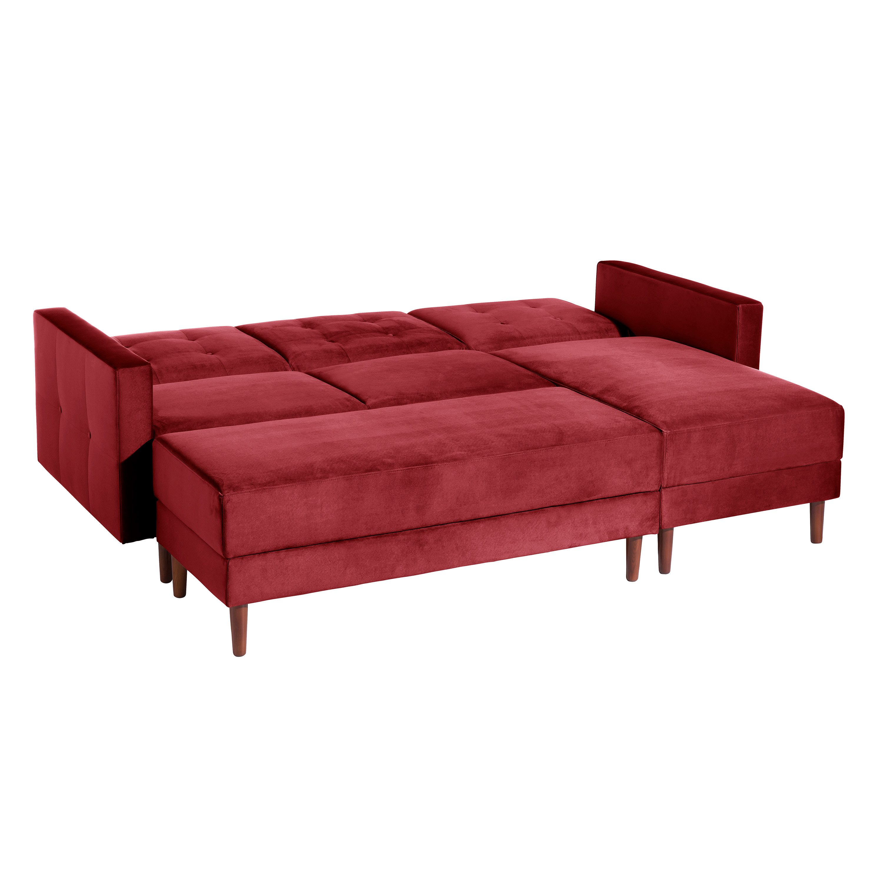 Max Winzer® Ecksofa Easy Relax, Funktionssofa mit Hocker Samt