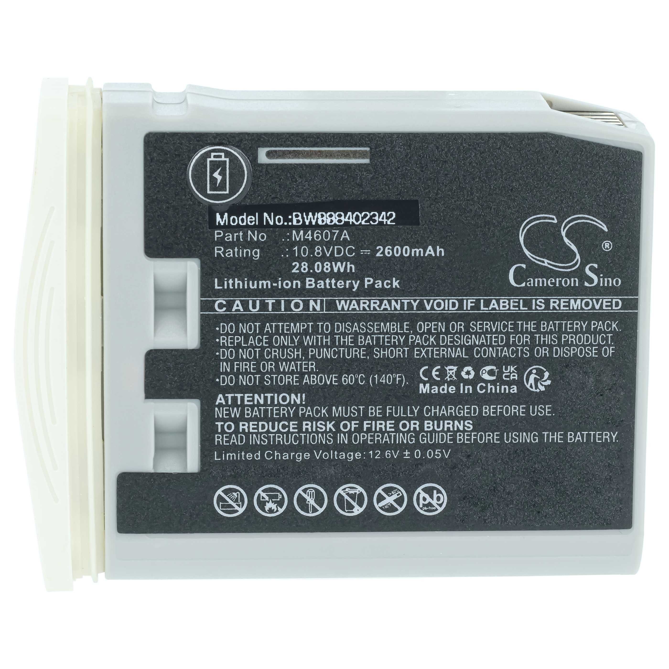 vhbw Akku Ersatz für Philips für Medizin (2600 mAh, 10,8 V, Li-Ion) Akku Akku Li-Ion 2600 mAh (10,8 V, 1 St), Leistungsfähiger Austausch-Akku für Ihr medizinisches Gerät