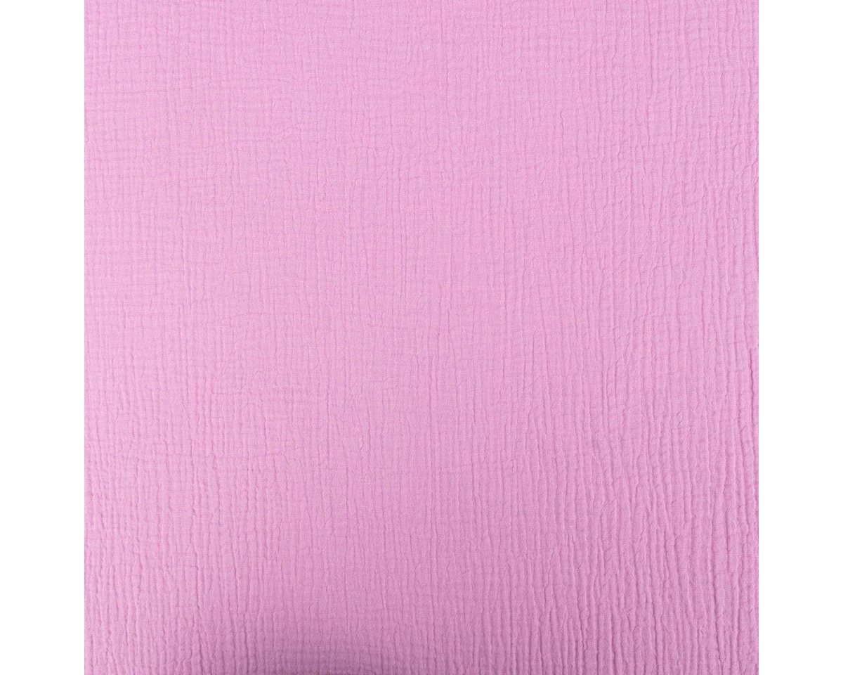Thumbnail - SCHÖNER LEBEN. Stoff Musselin Stoff Double Gauze einfarbig hell pink 1,35m Breite, allergikergeeignet