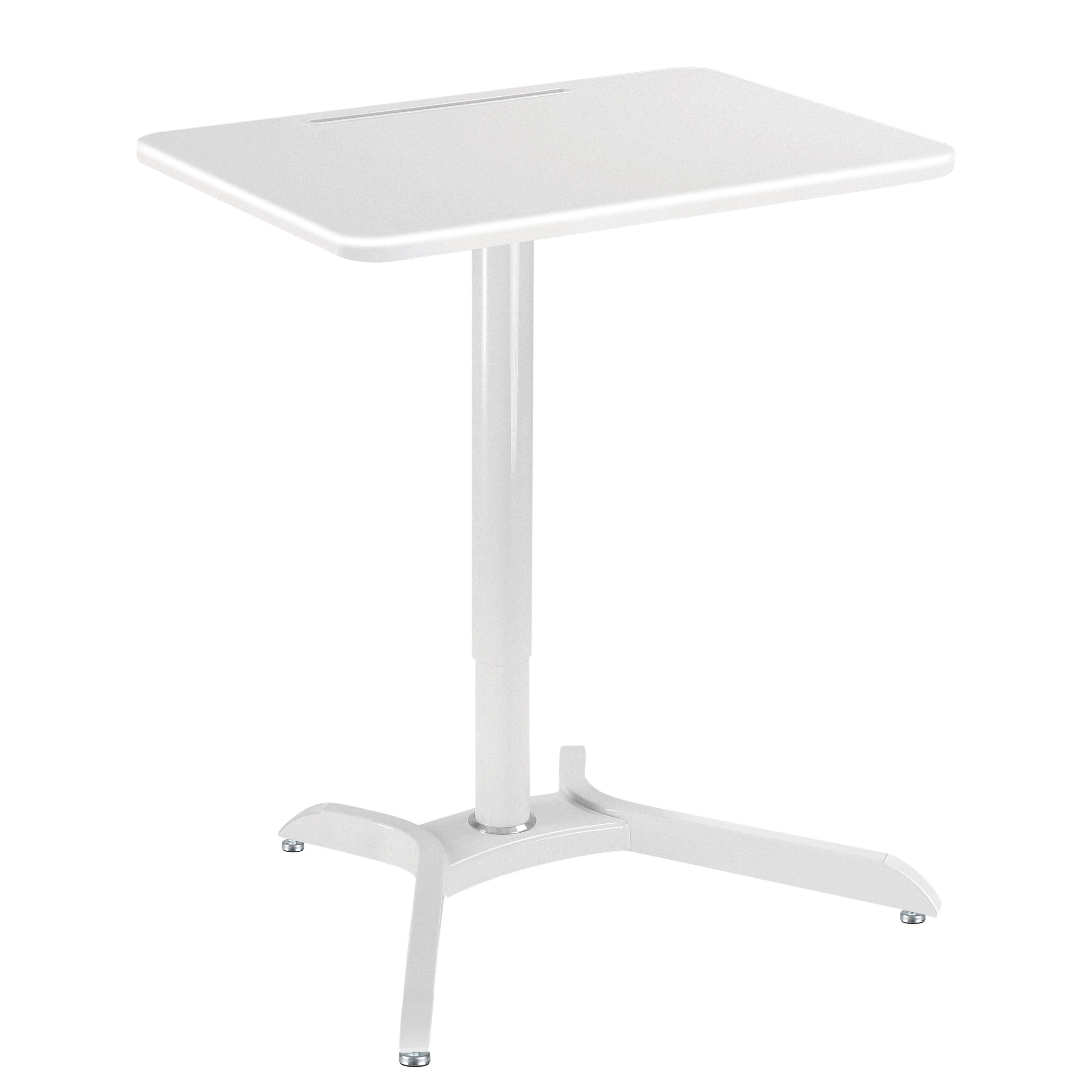 RICOO Laptoptisch Computertisch Höhenverstellbar bis zu 110cm Schreibtisch weiß SST012 (1-St., Bett - und Beistelltisch mobil Büro und Homoffice), Laptop-Tisch Beistelltisch Laptop 71cm Breite und 50cm Tiefe