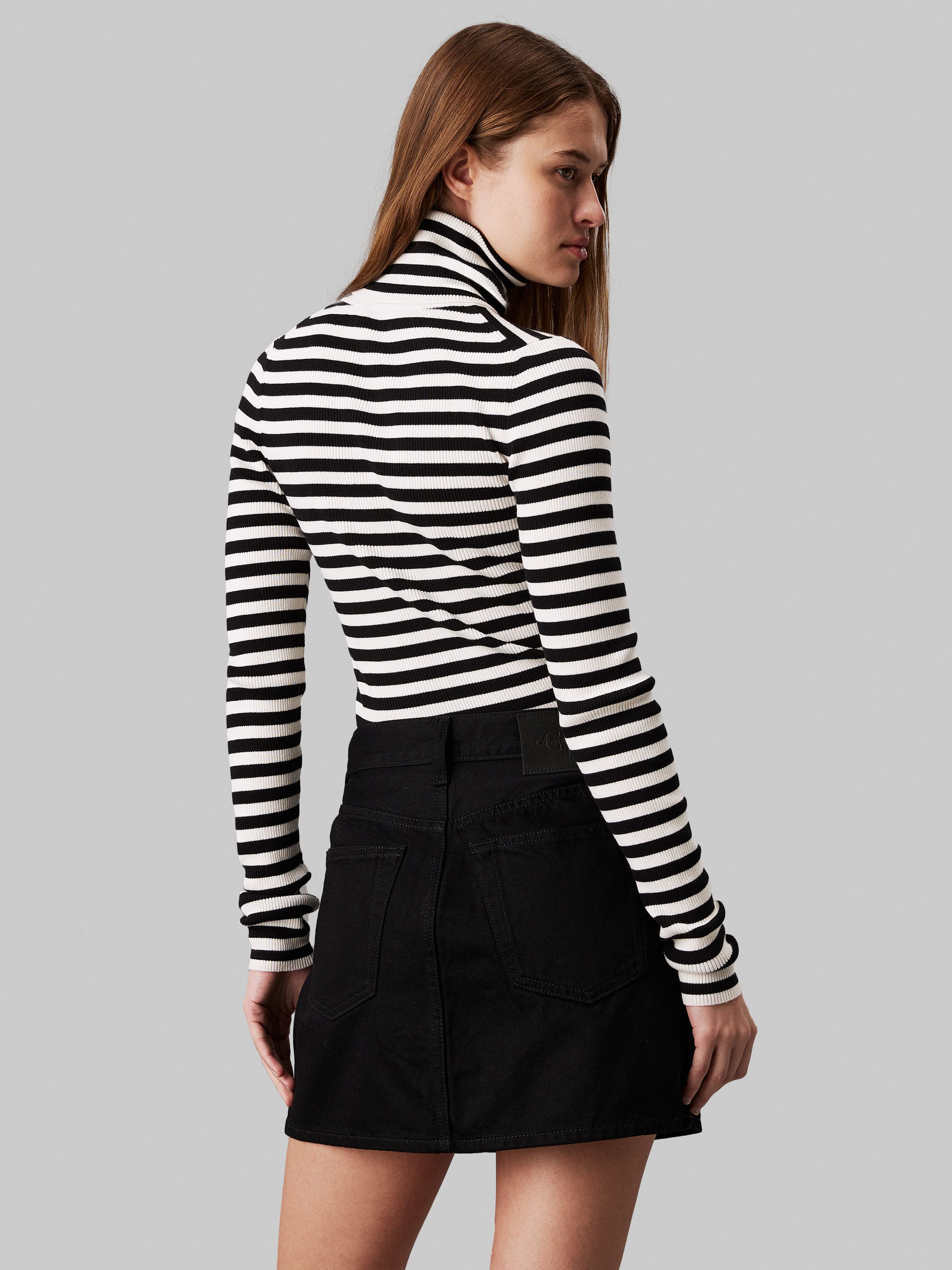 Calvin Klein Jeans Rollkragenpullover WOVEN LABEL günstig online kaufen