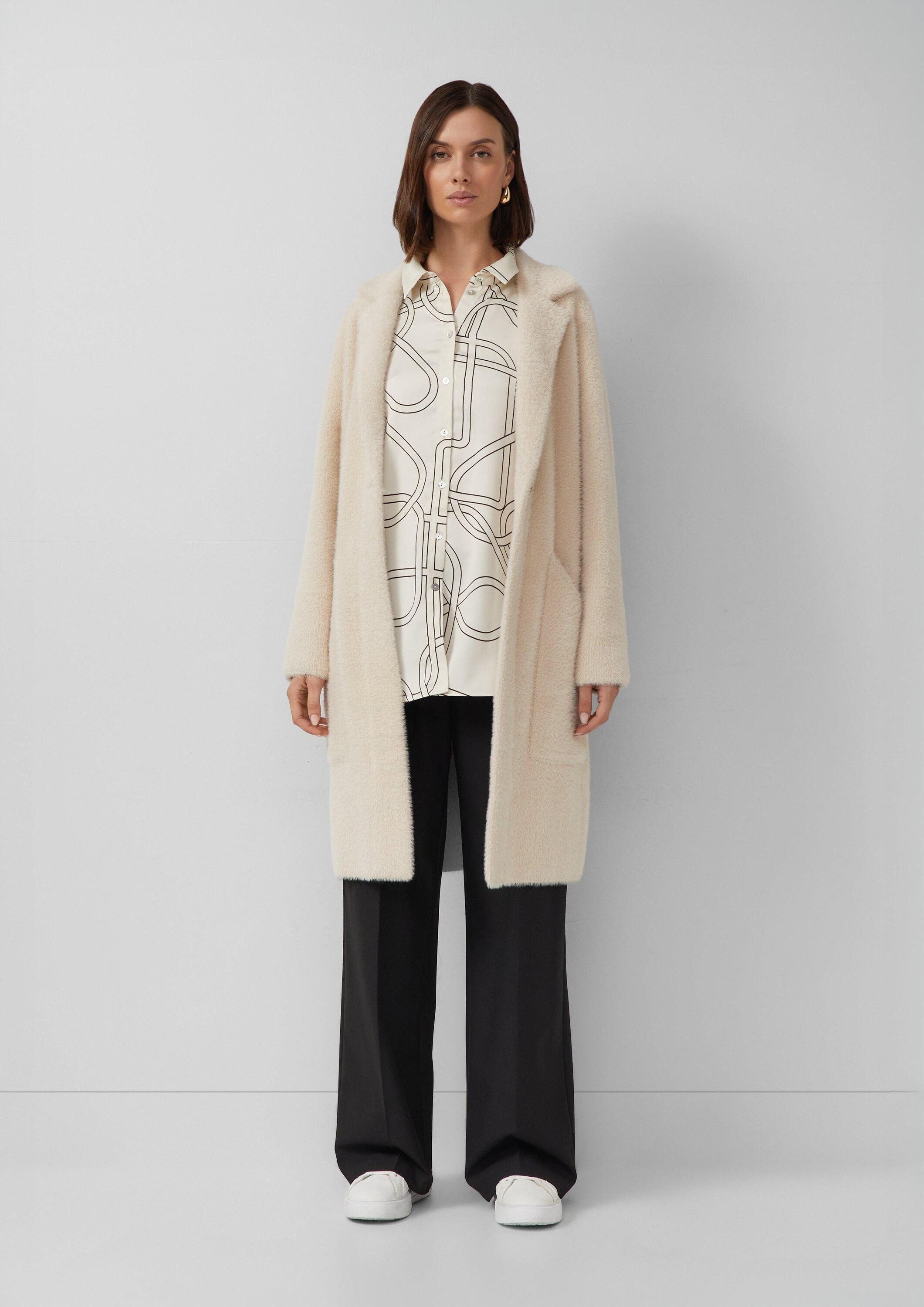 s.Oliver Cardigan Strickjacke Relaxed-Fit-Strickmantel aus schwerer Ware günstig online kaufen