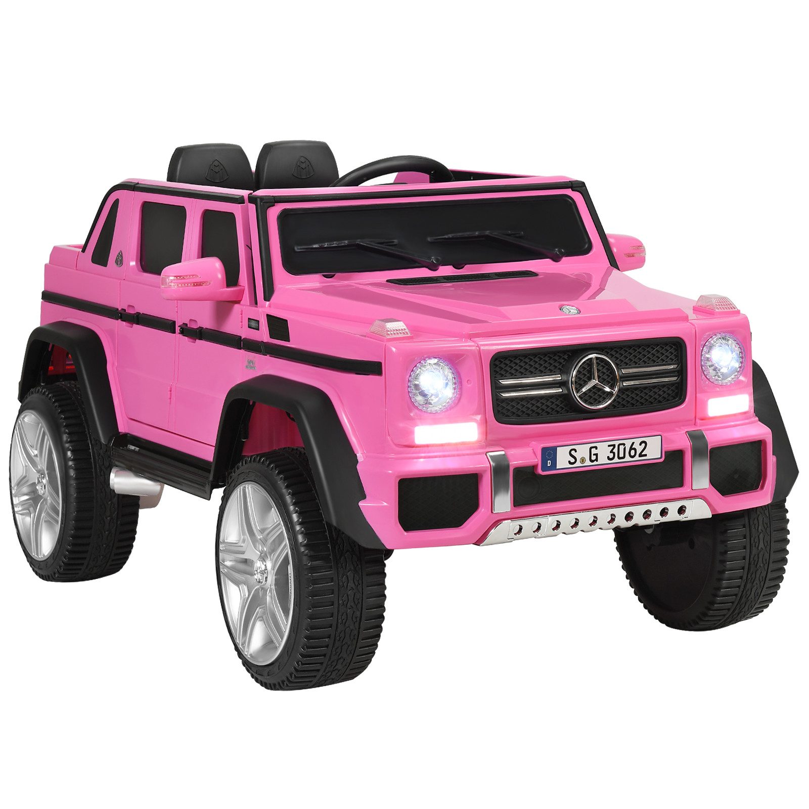COSTWAY Elektro-Kinderauto Mercedes Benz, mit Musik & LED, 2,5-5,5km/h