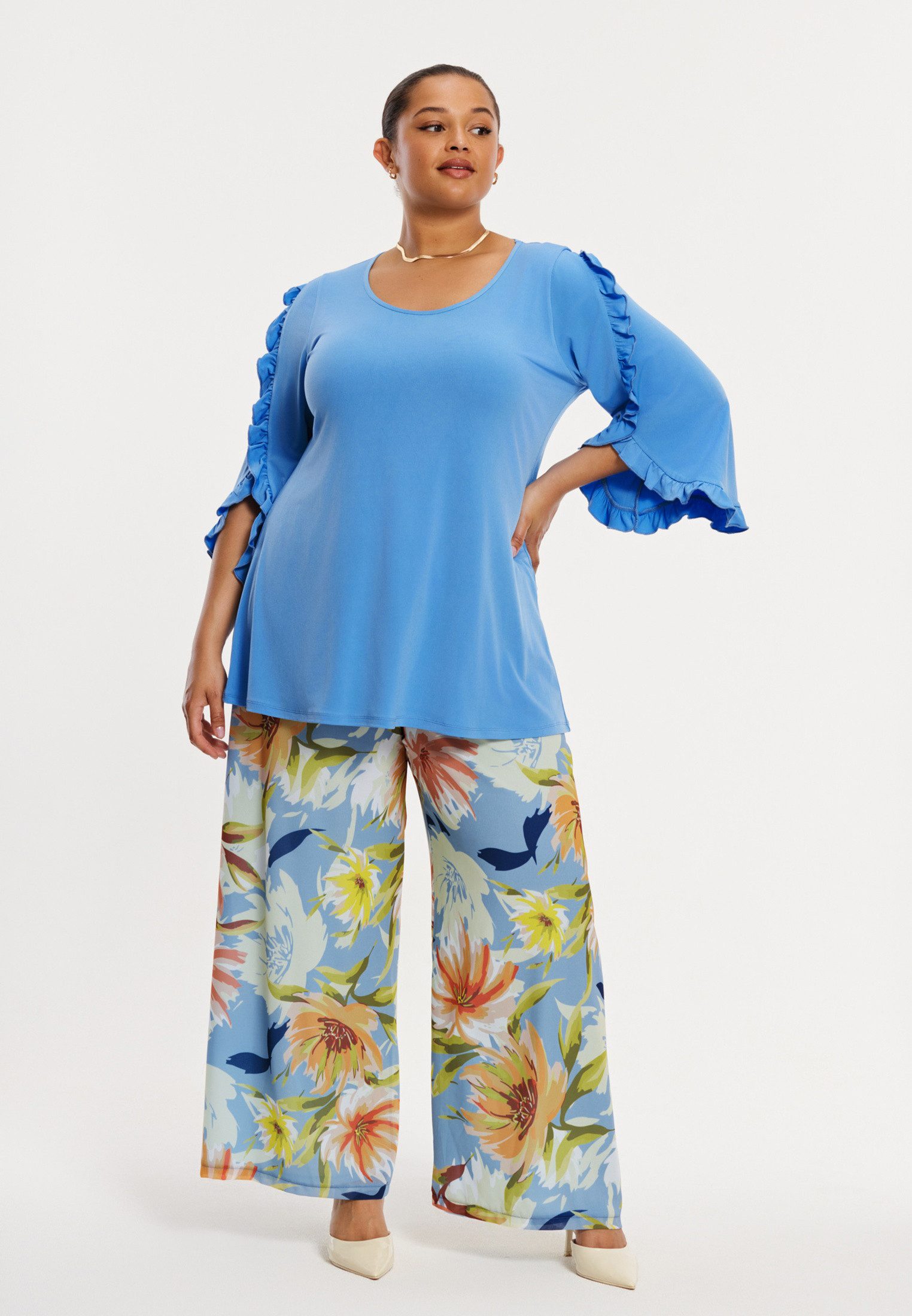Tunika Damen Tunika Flare Fit