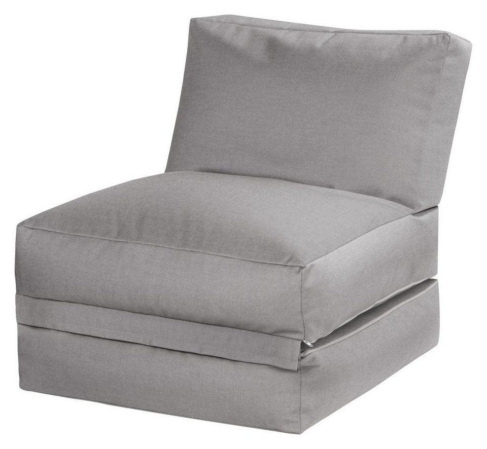 Magma Sitzsack Sessel 70x80x90cm Grau, SITTING POINT Sitzsack OUTSIDE Twist  grau (Outdoor/Indoor)