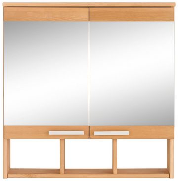 Home affaire Spiegelschrank Josie Breite 60 cm, aus Massivholz, verstellbarer Einlegeboden, Metallgriffe