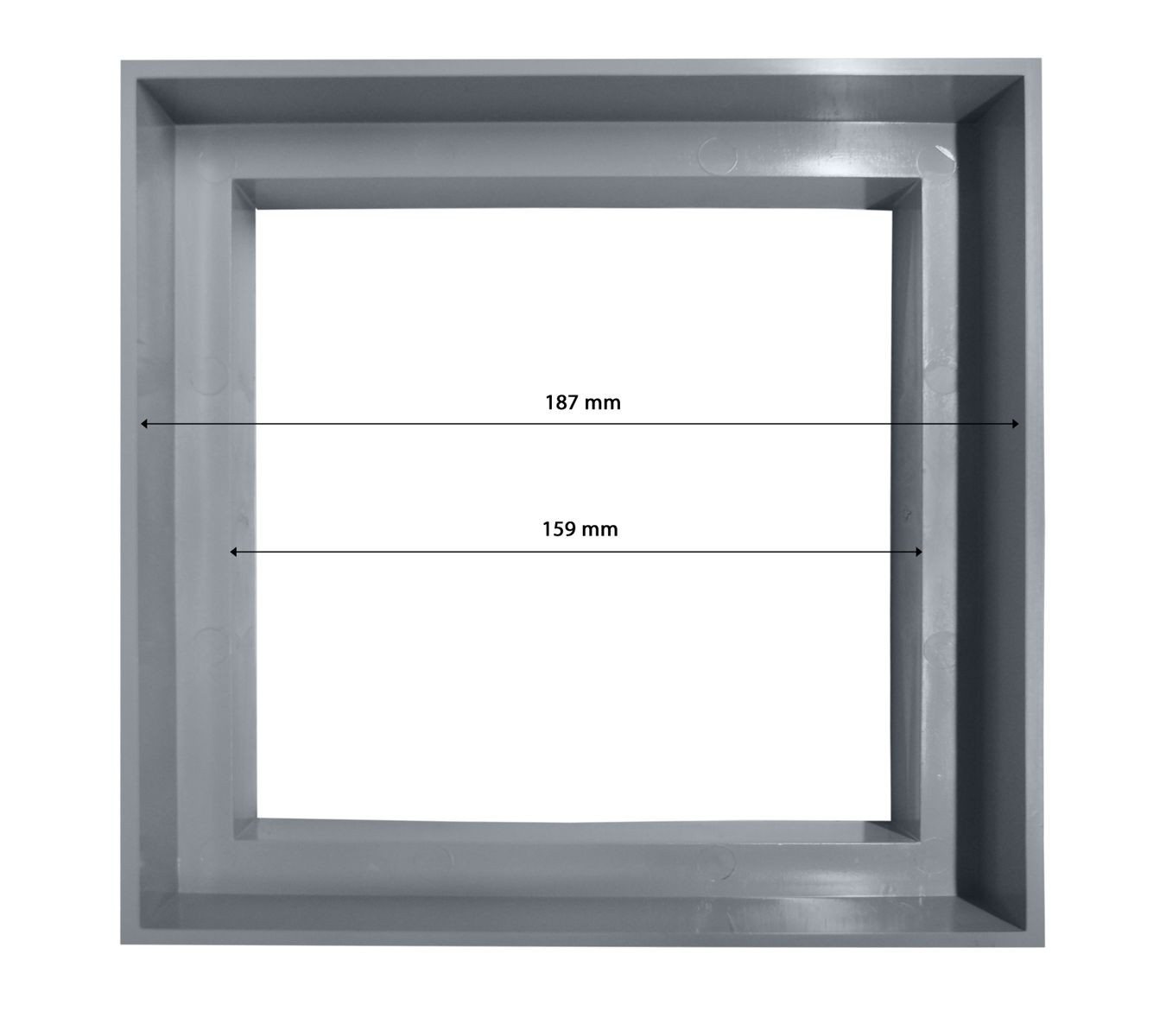 Thumbnail - Marley Deutschland GmbH Erdschacht Kunststoff Rahmen für Schachtdeckel Nennmaß: 200x200mm, 20x20x4 cm, 1-St., stabil, la...