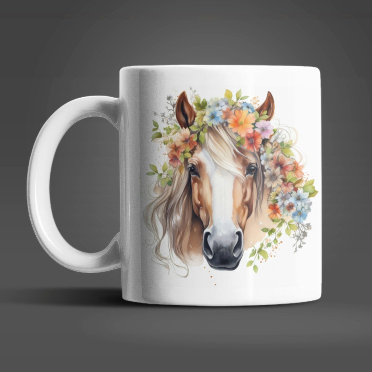 WS-Trend Tasse Süße Pferde Kaffeetasse Teetasse Tasse, Keramik, Geschenkidee Geschenk 330 ml