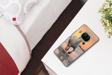 MuchoWow Handyhülle Pferde - Sonne - Meer - Strand - Tiere, Phone Case, Handyhülle Xiaomi Mi 10T Lite, Silikon, Schutzhülle