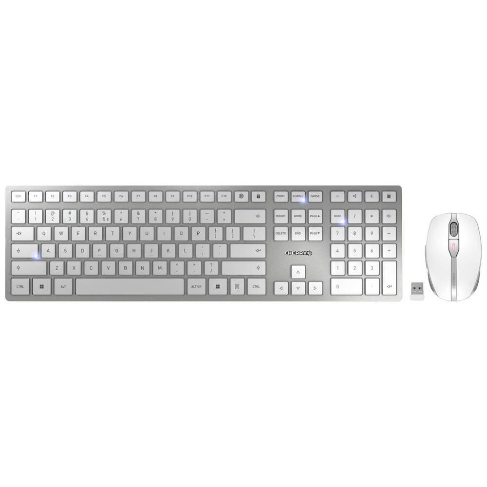 Cherry DW 9100 Slim, Internationales Layout, QWERTY Tastatur JD-9100EU-1 Tastatur- und Maus-Set