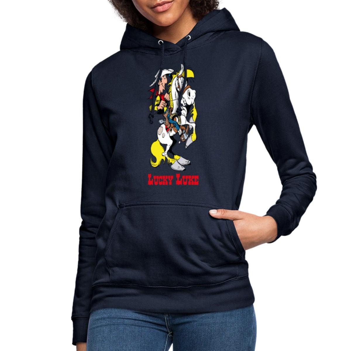 Spreadshirt Hoodie Lucky Luke mit Pferd Jolly Jumper Damen Hoodie (1-tlg)