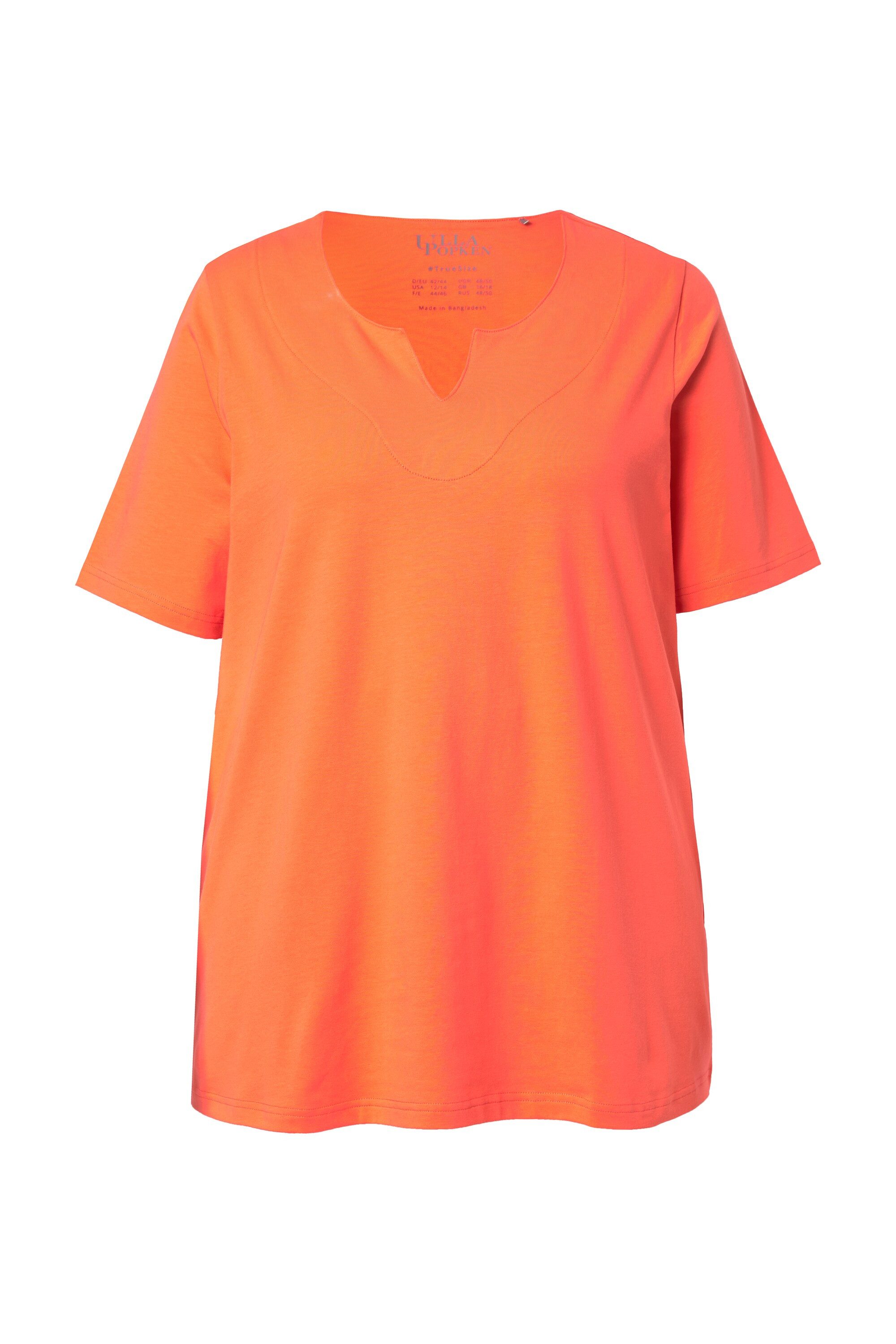 Ulla Popken T-Shirt T-Shirt A-Linie Tunika-Ausschnitt günstig online kaufen