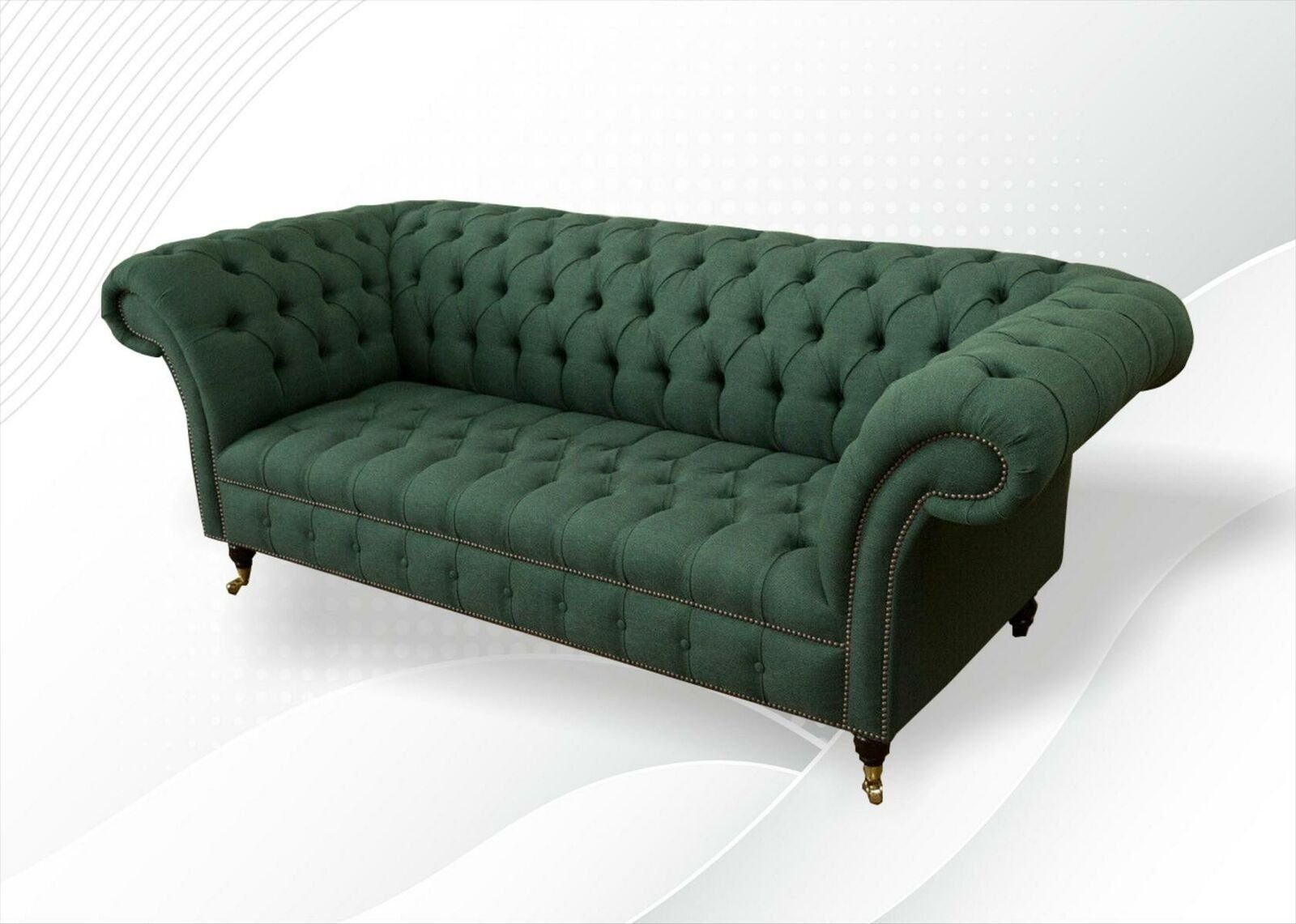 JVmoebel Sofa Chesterfield Textil Europe Grüne Made in Modern, Sofas Polster Couch