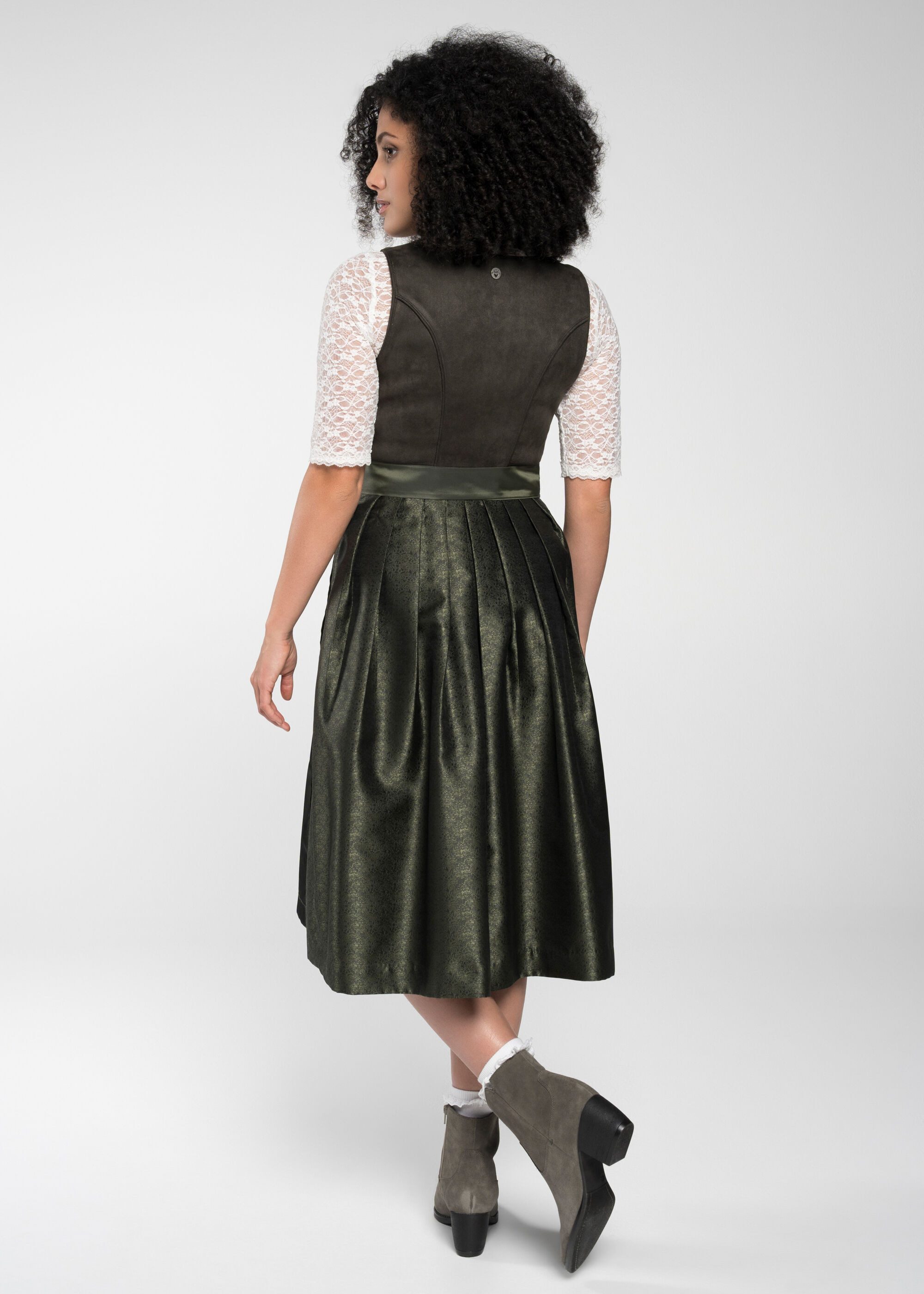 Spieth & Wensky Dirndl Dirndl "Felina" (1-tlg) Elegante Stoffkombination