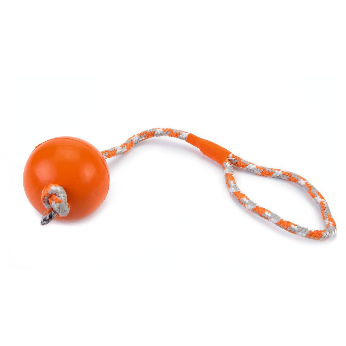 Beeztees Outdoor-Spielzeug Hundespielzeug Ball mit Kordel massiv orange