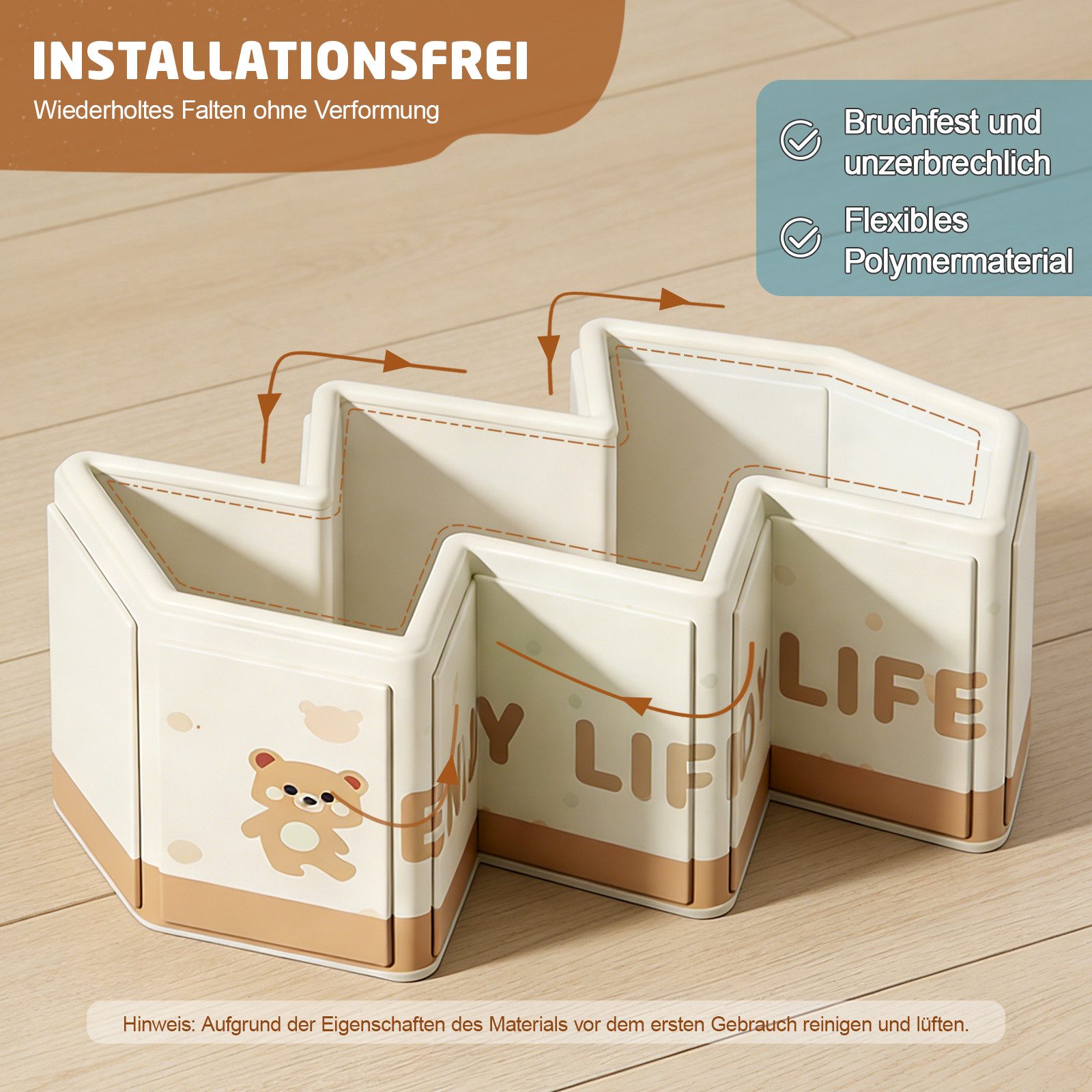 Fine Life Pro Babybadewanne Faltbare Kinderbadewanne Antibakteriell, Wärmehaltend Für Kinder Von 0 Bis 8 Jahren Tragbare Klappbadewanne