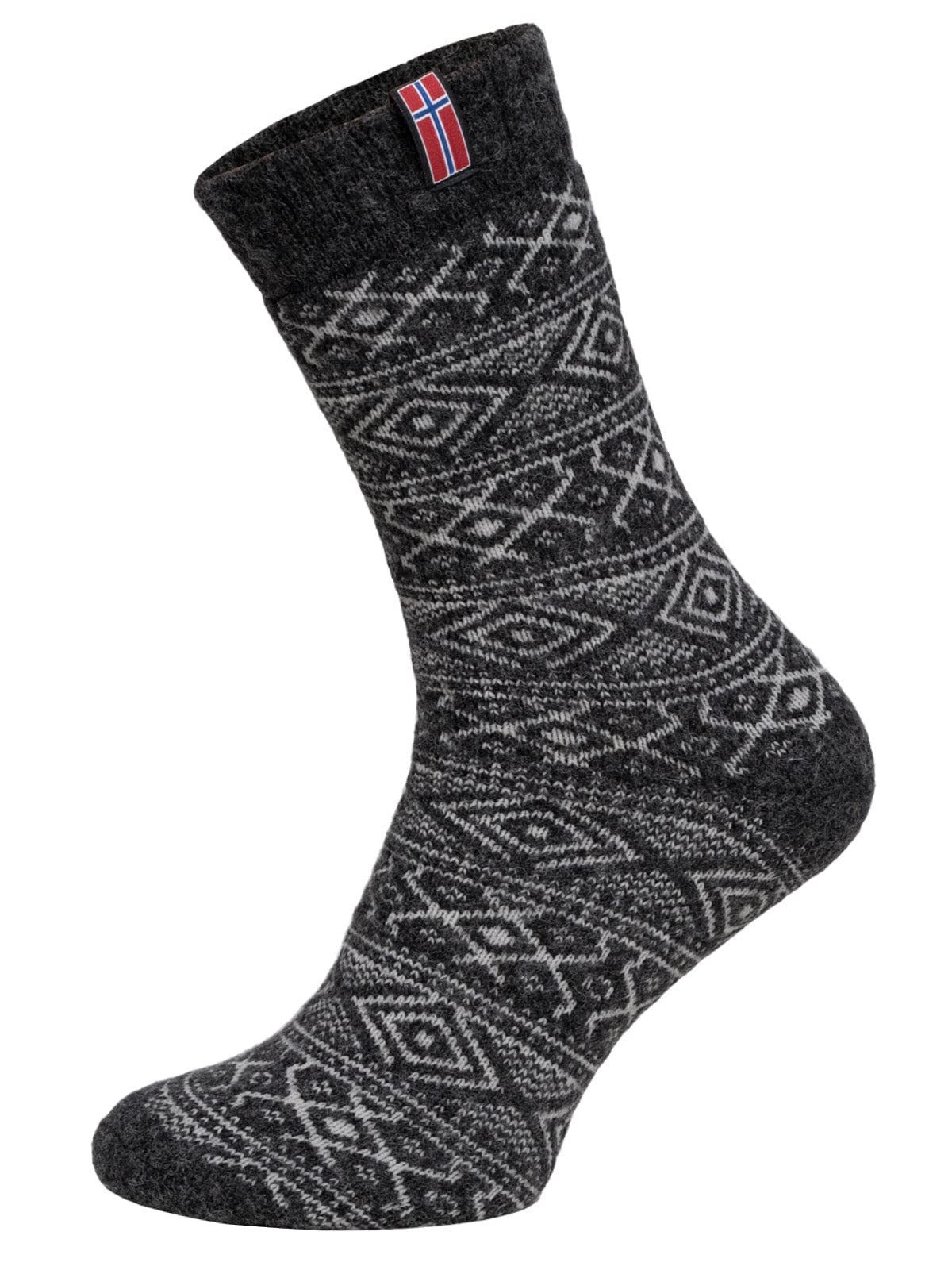 HomeOfSocks Norwegersocken 80% Wollsocken Norwegen Flagge Dicke Socken Hyggelig Warm 80% Wollanteil Norwegischem Design