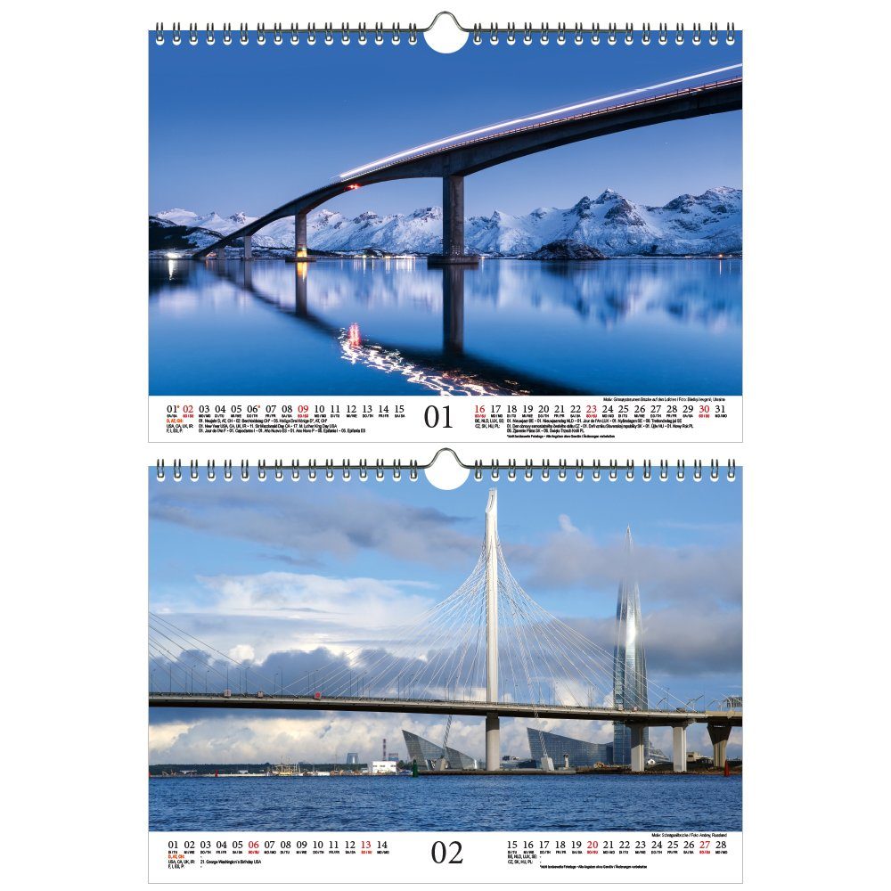 Seelenzauber Brückenzauber DIN A4 Kalender für 2022 Brücken